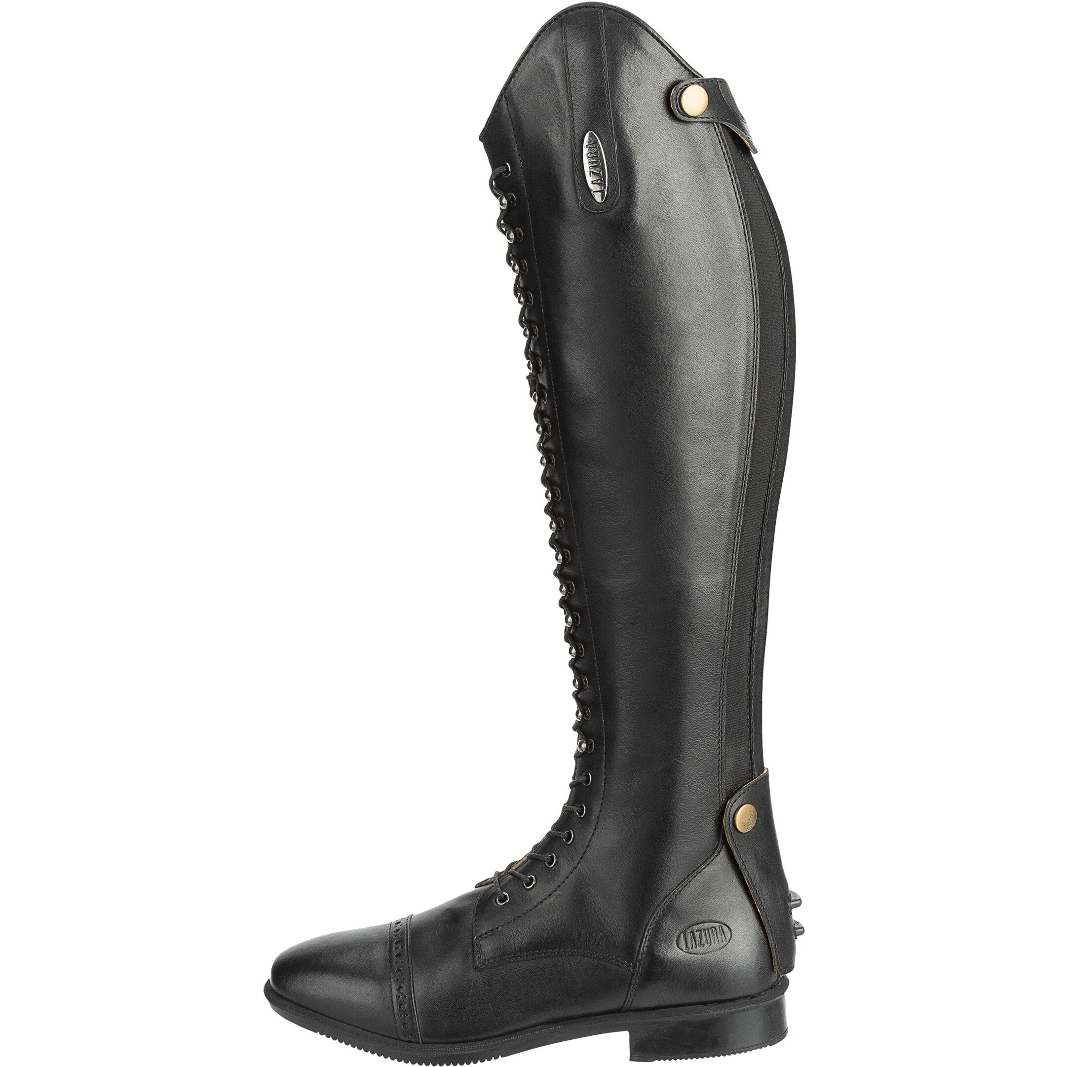 Damen Reitstiefel BOLOGNA Polo Echtleder schwarz