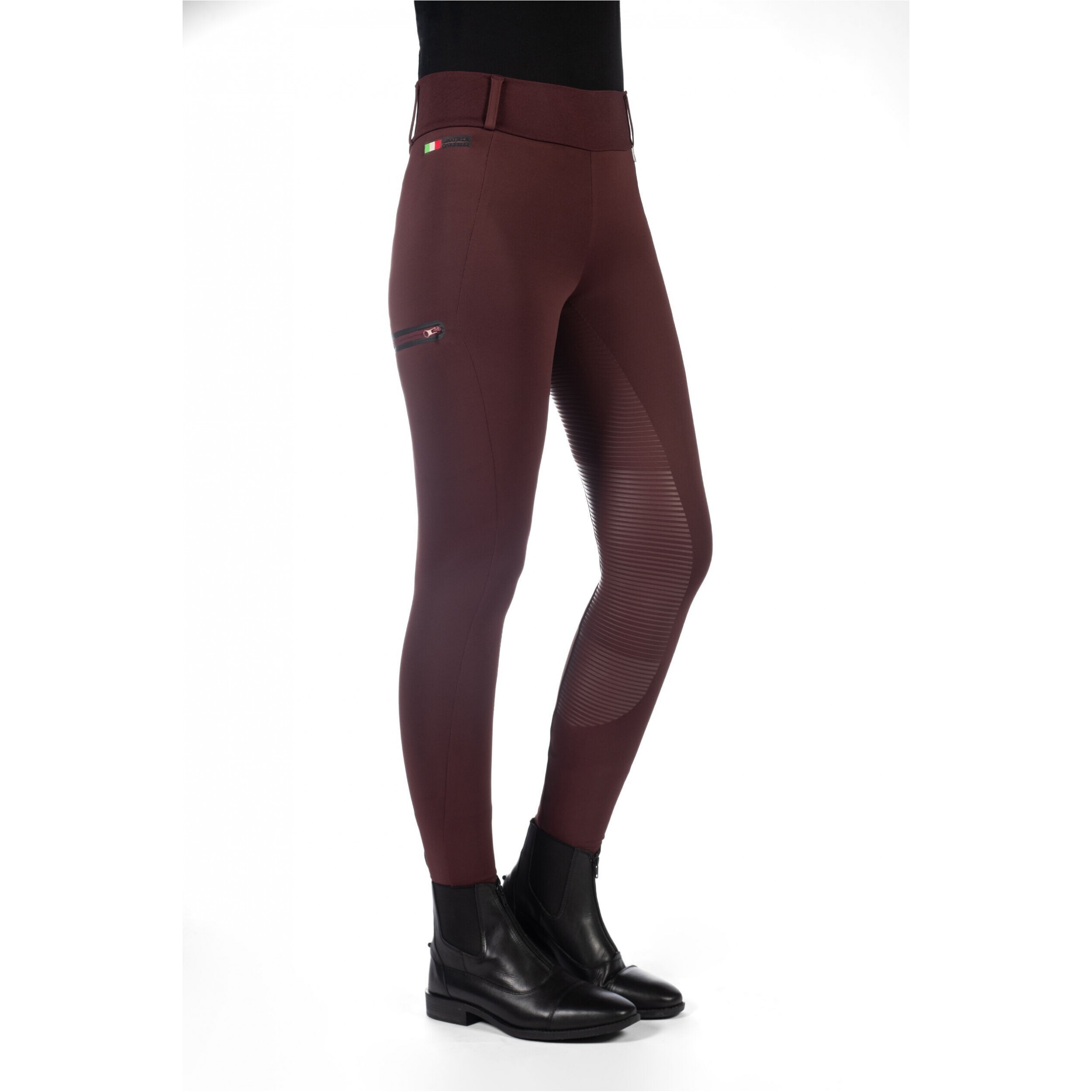 Winter Damen Reitleggings Silikon Vollbesatz LIVIGNO bordeaux