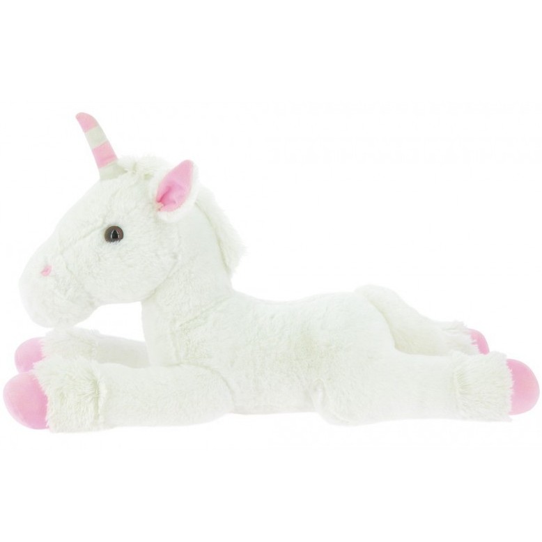 Plüscheinhorn LICORNE weiß/rosa 55cm