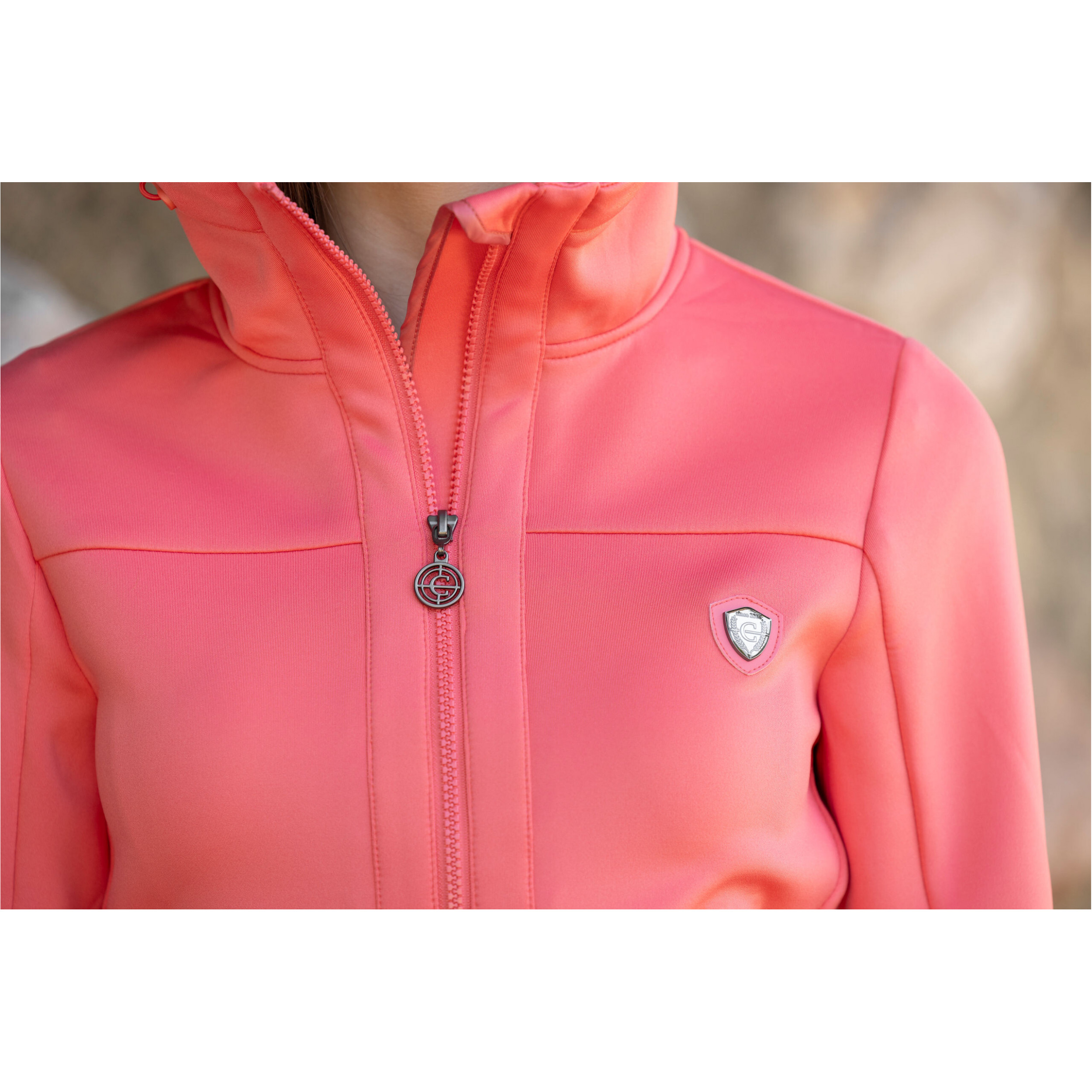 Damen Hoodyjacke F/S 2025 coral