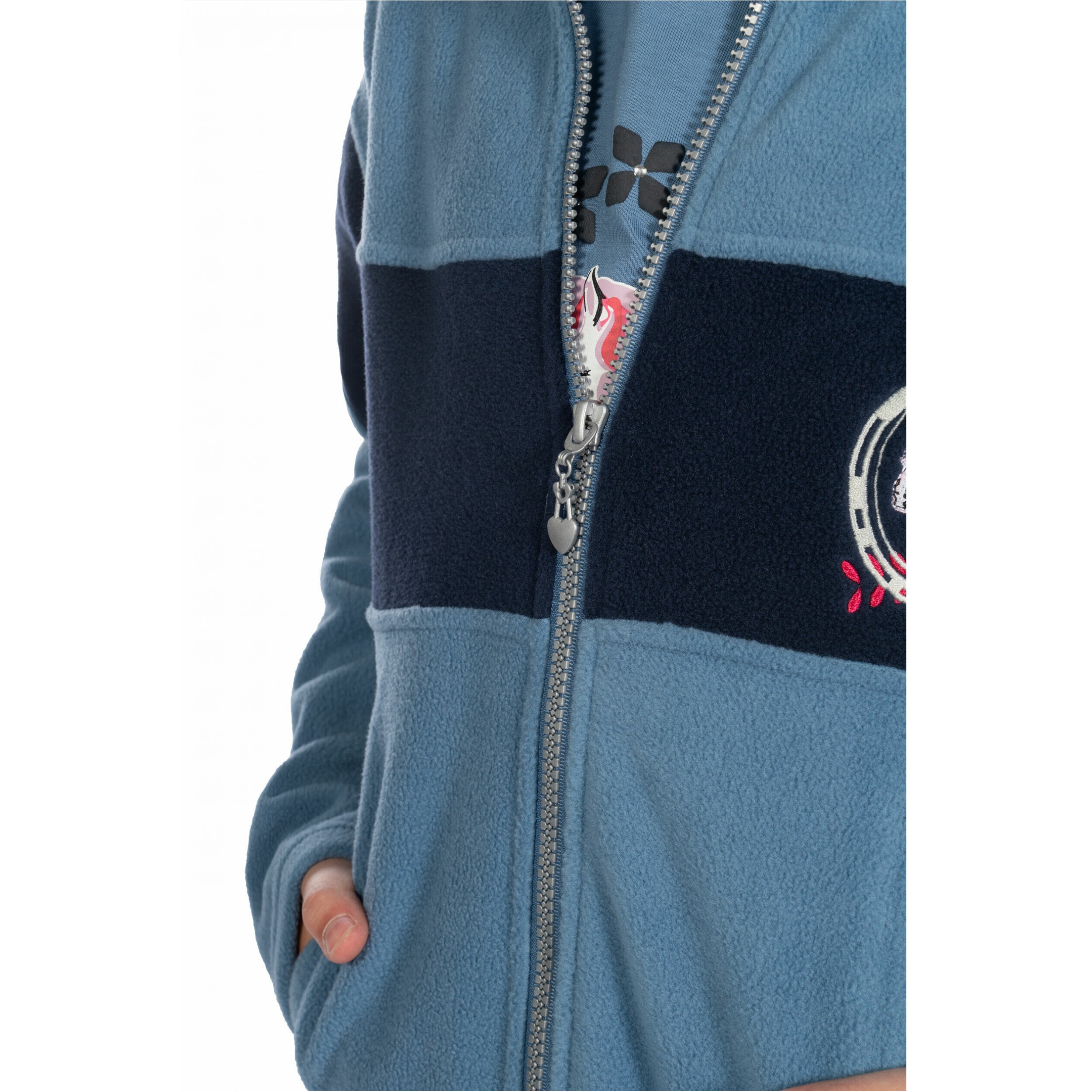 Kinder Fleecejacke AYMEE rauchblau