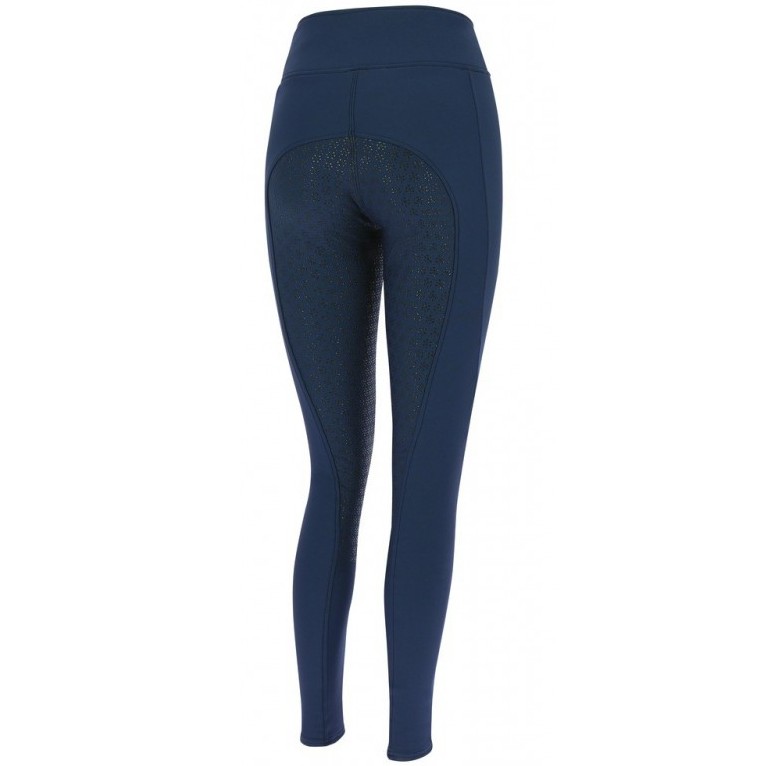 Winter Damen Reitleggings Silikon Vollbesatz DOLOMYT marineblau