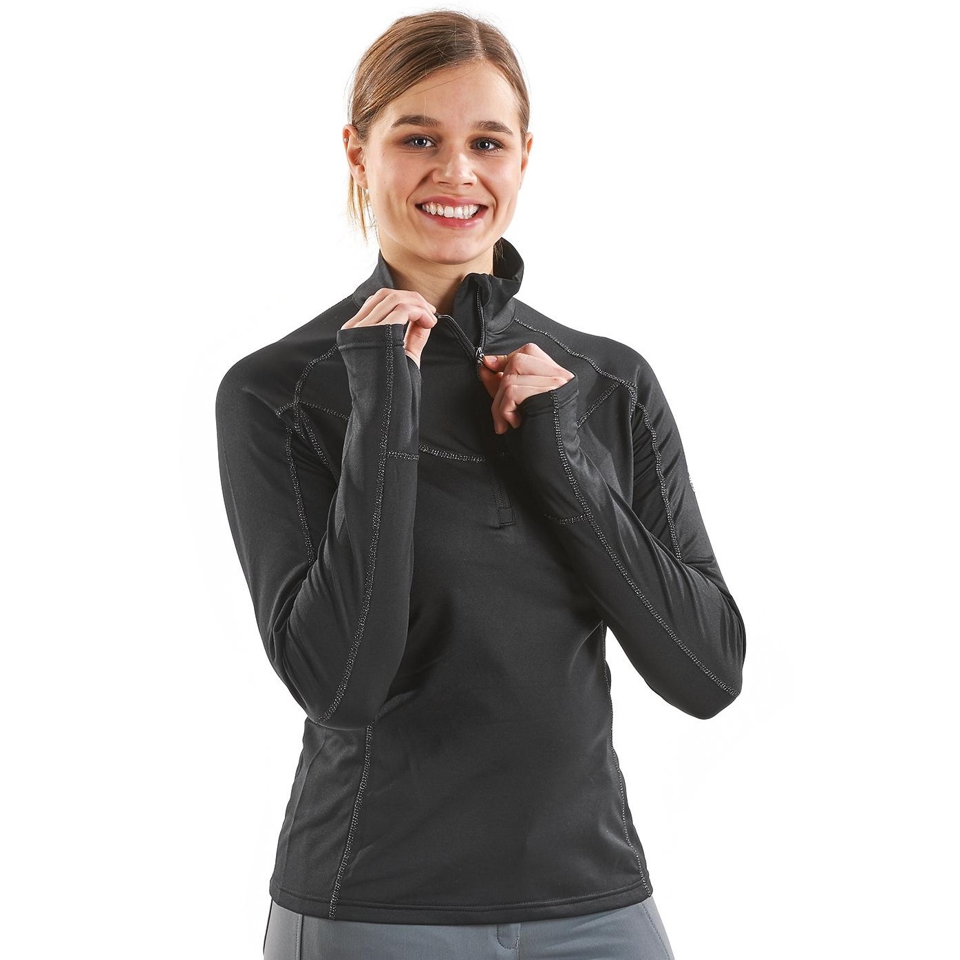 Damen Langarmshirt MELANI TECH schwarz