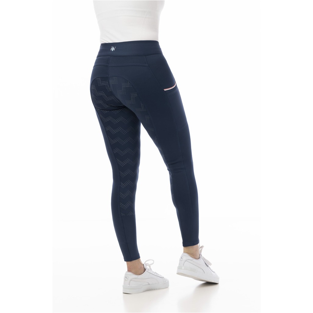 Damen Reitleggings Silikon Vollbesatz AGADIR marineblau