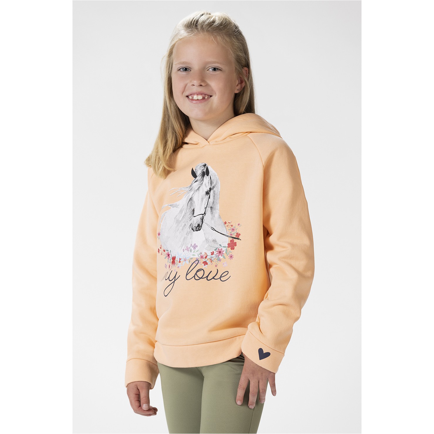 Kinder Hoody HORSE SPIRIT apricot