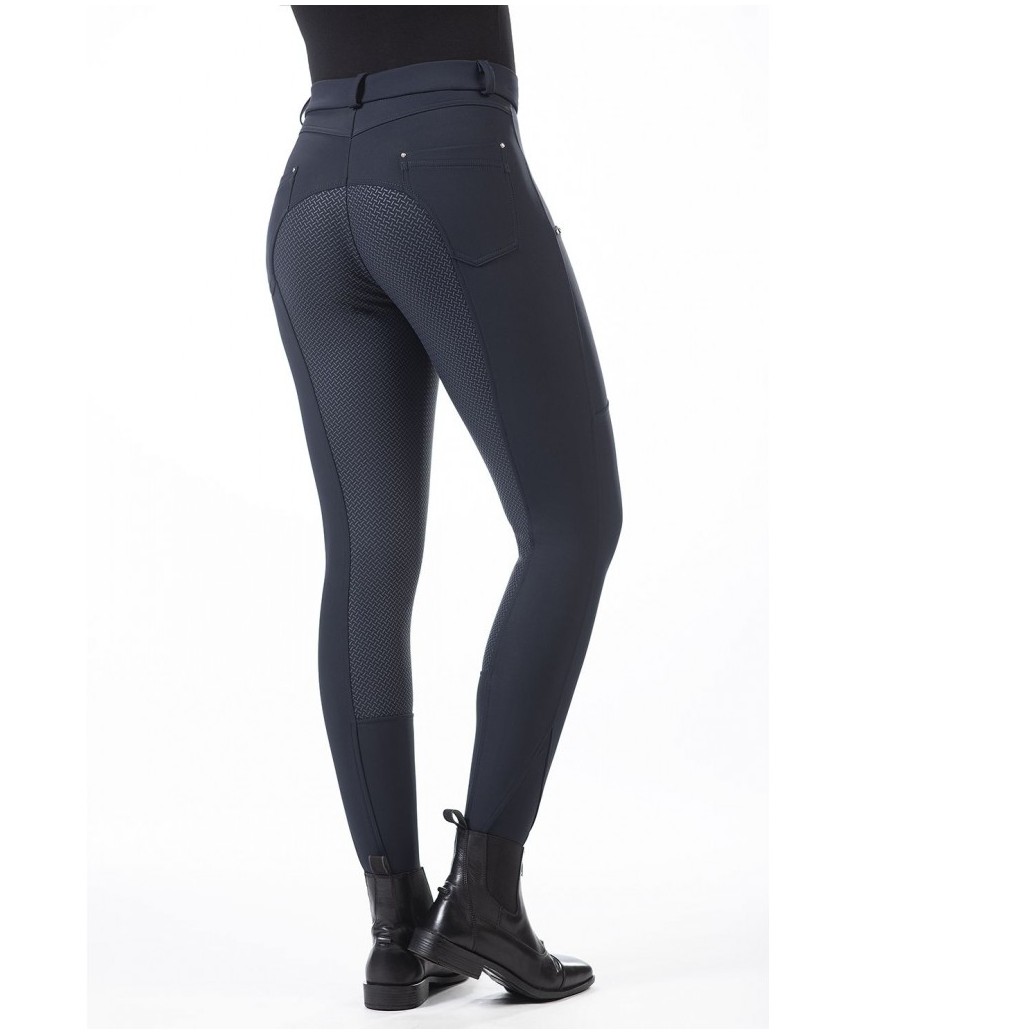 Winter Damen Reithose Silikon Vollbesatz MONACO dunkelblau