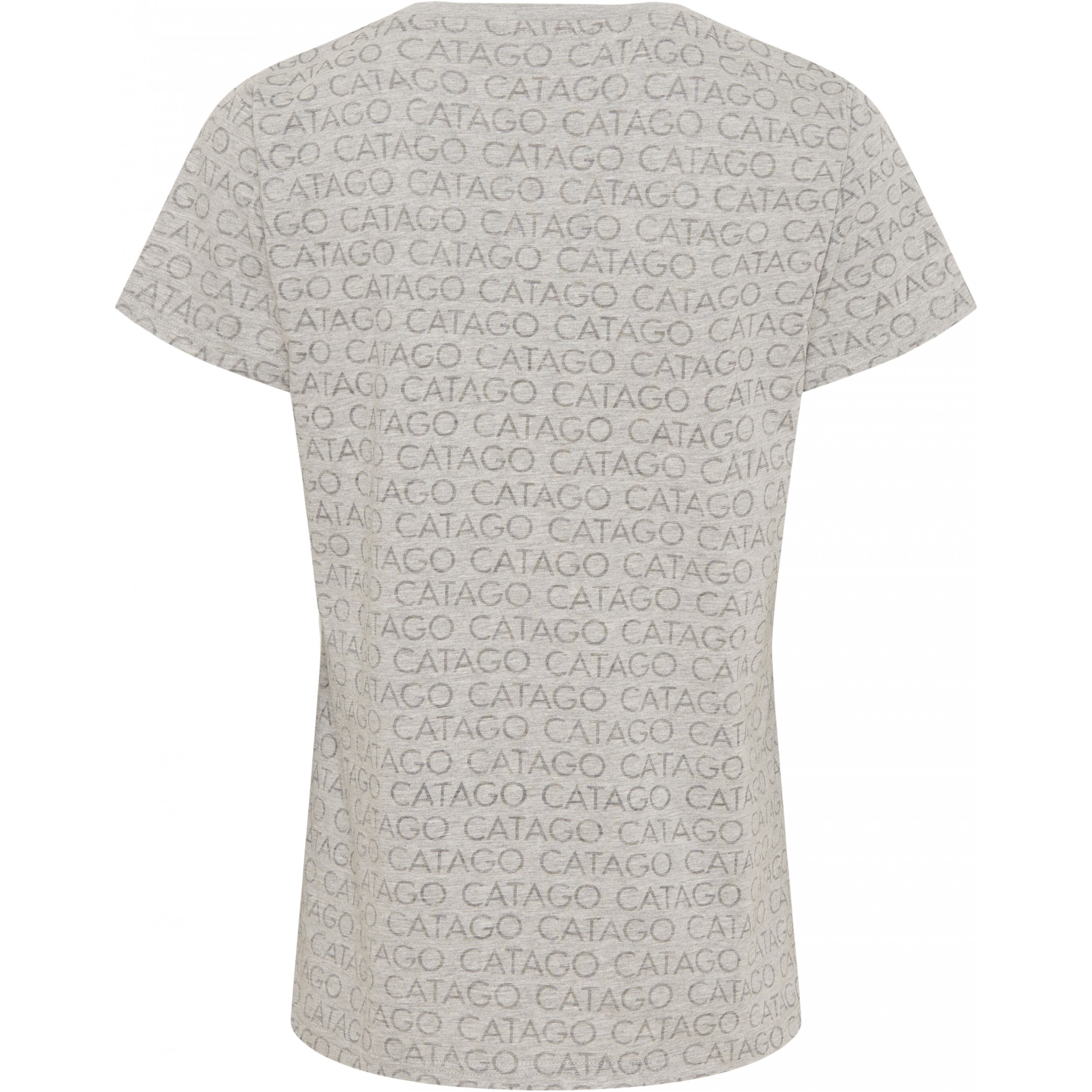 Damen T-Shirt TIMO Logo grau melange