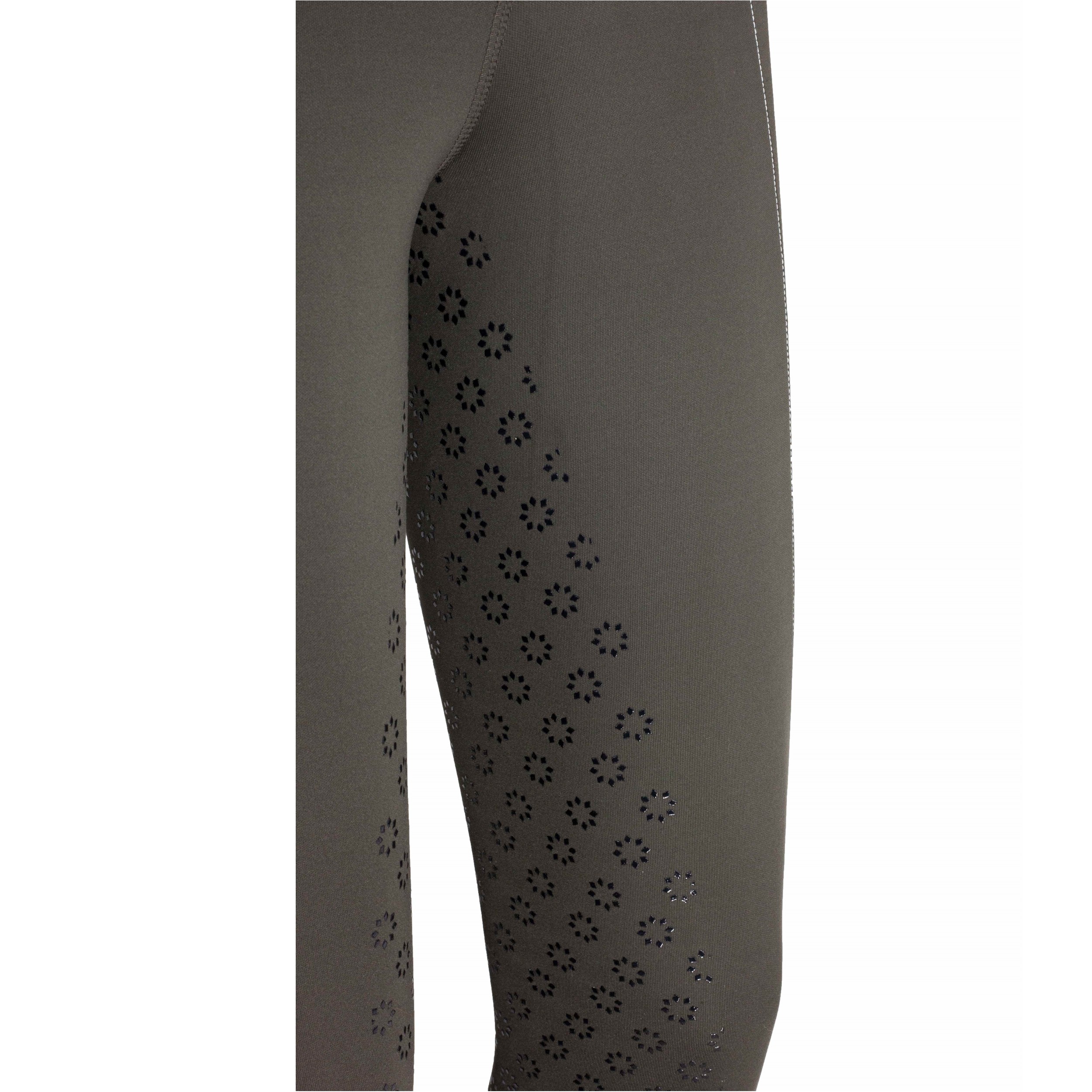 Winter Damen Reitleggings Silikon Vollbesatz LISA braun