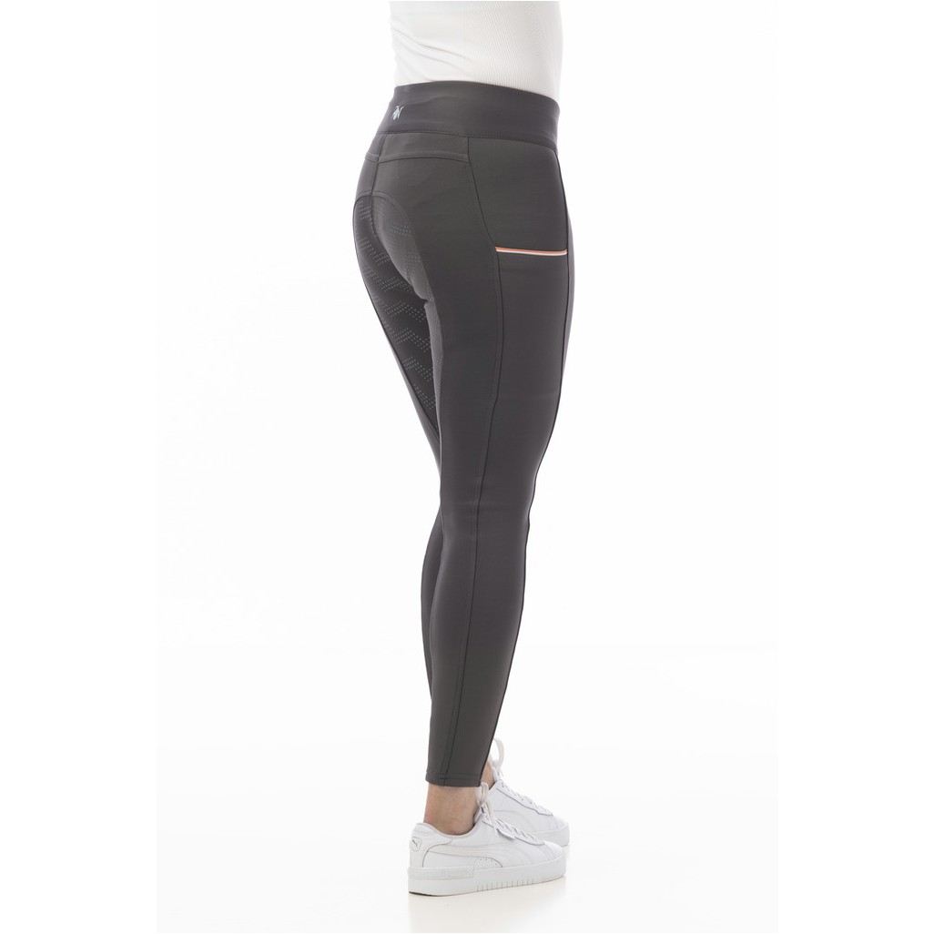 Kinder Reitleggings Silikon Vollbesatz AGADIR grau