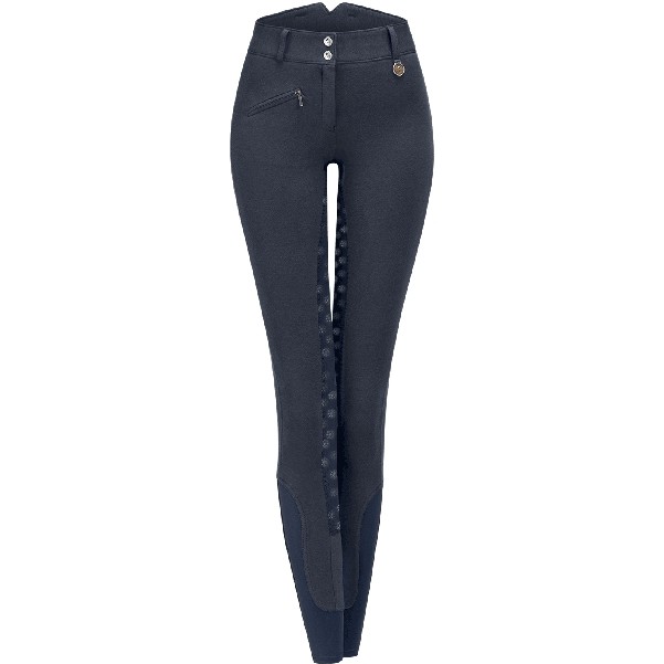 Winter Damen Reithose Silikon Vollbesatz FUN SPORT Hochbund nachtblau