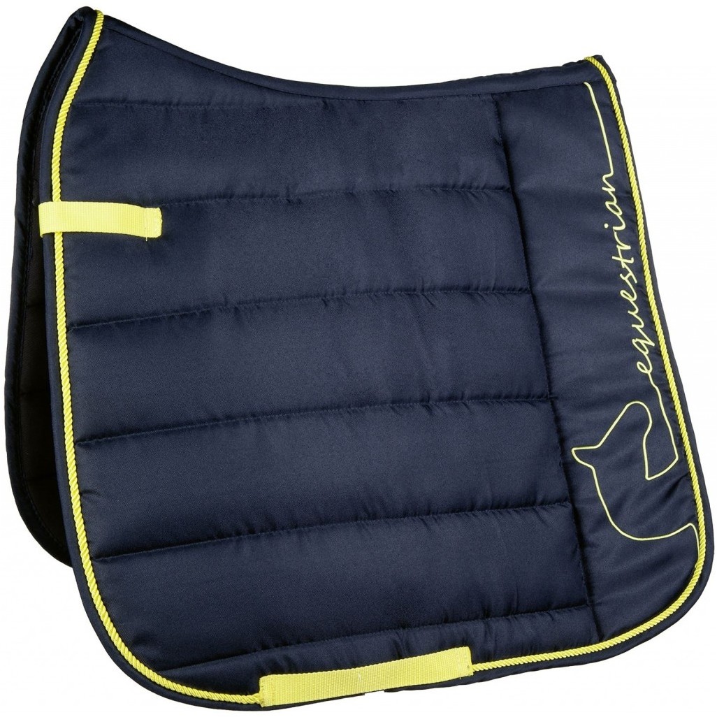 Schabracke EQUESTRIAN navy/neon gelb