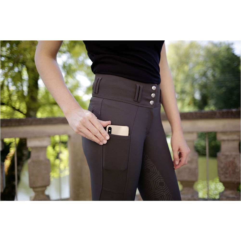 Damen Reithose Silikon Vollbesatz HIGHWAIST Hochbund dunkelblau