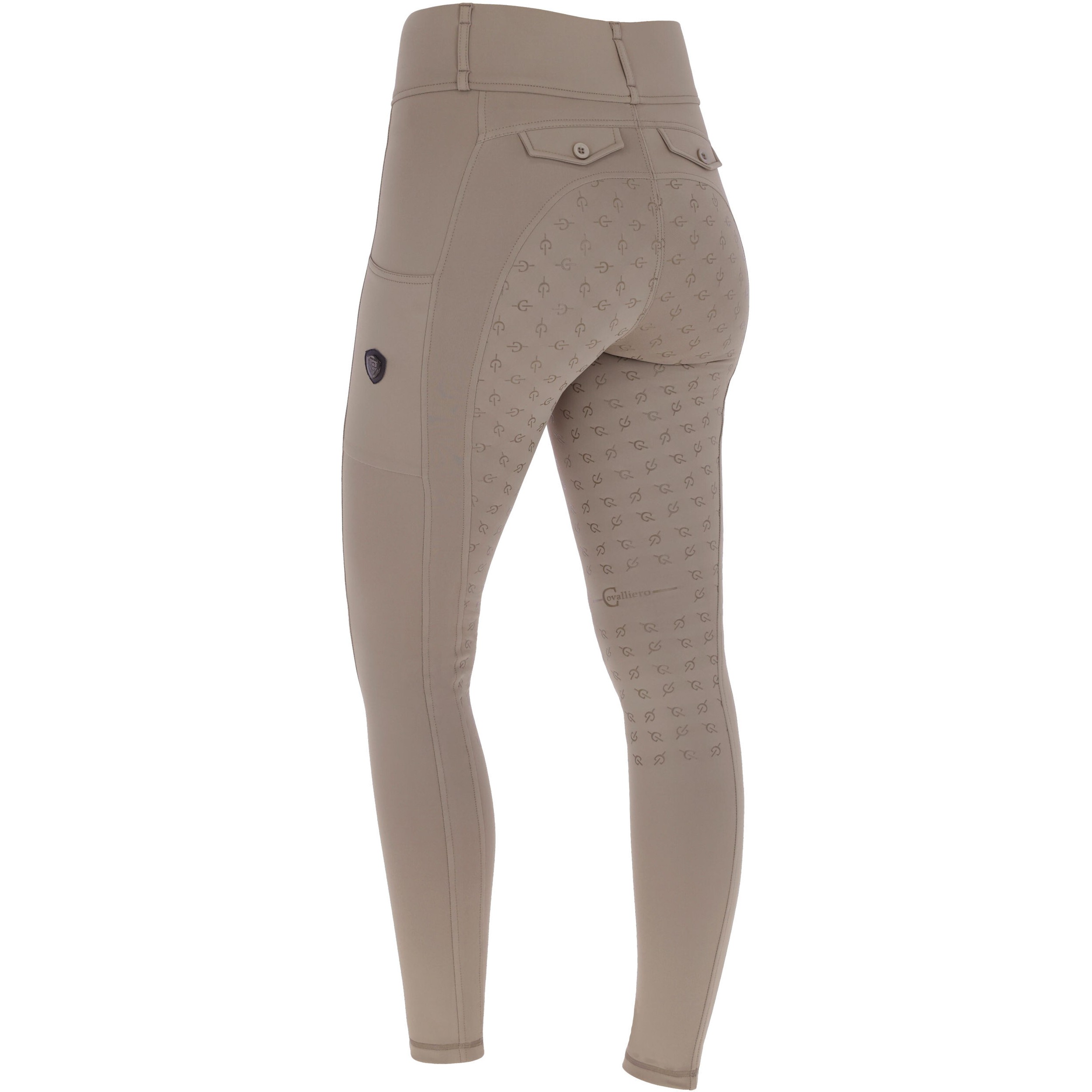 Damen Reitleggings Silikon Vollbesatz H/W24 taupe