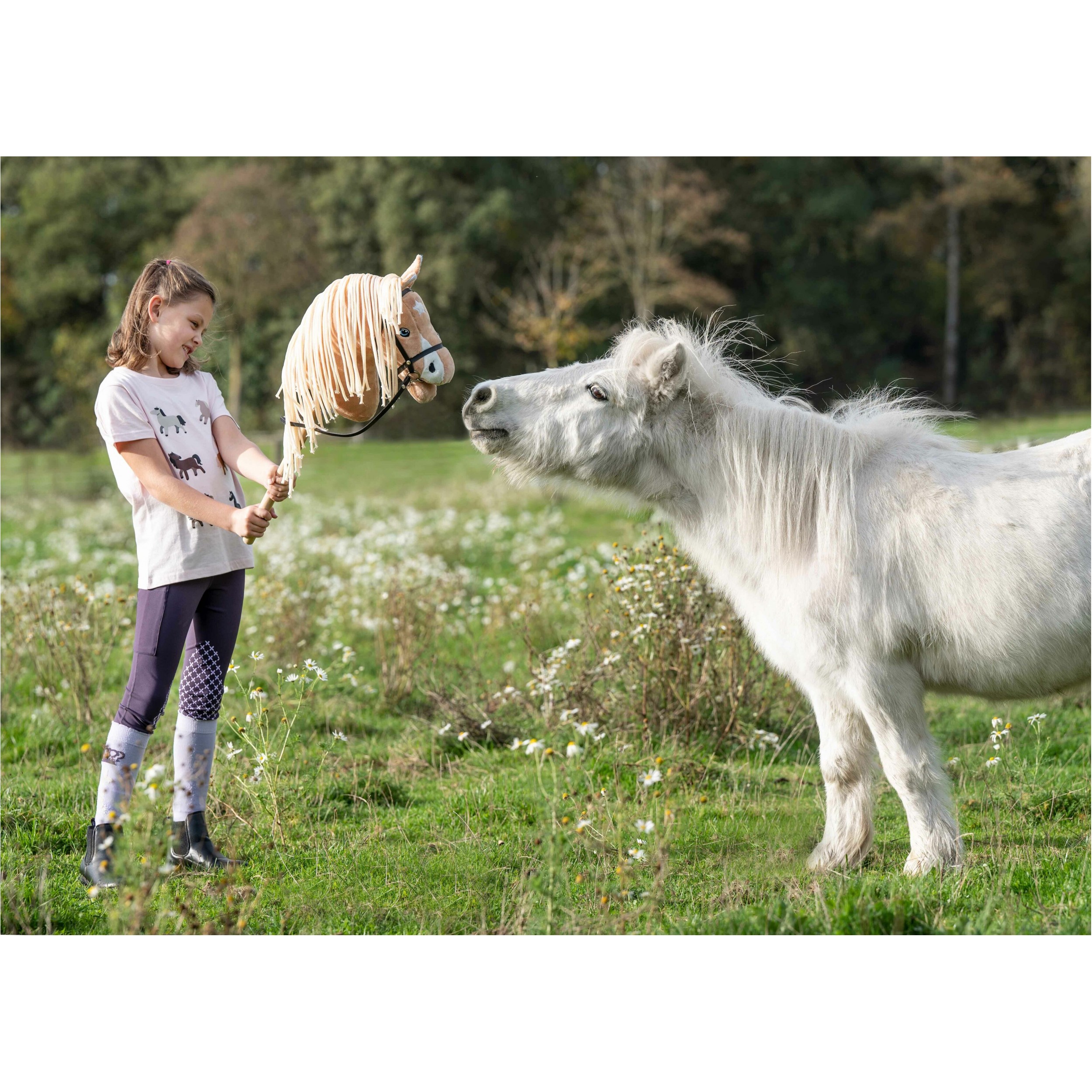 Kinder Reitleggings Silikon Kniebesatz LOLA dunkellila