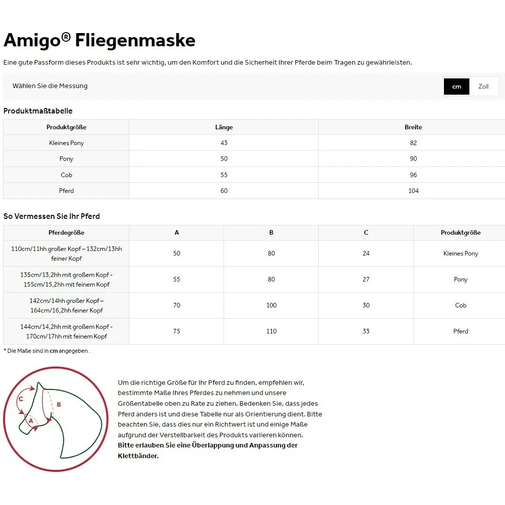 Fliegenmaske AMIGO Flymask oatmeal/green