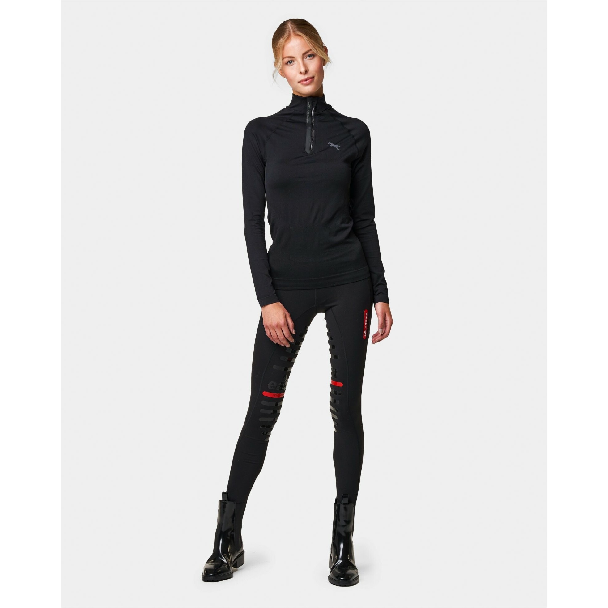 Damen Funktionsshirt SEAMLESS long sleeve schwarz