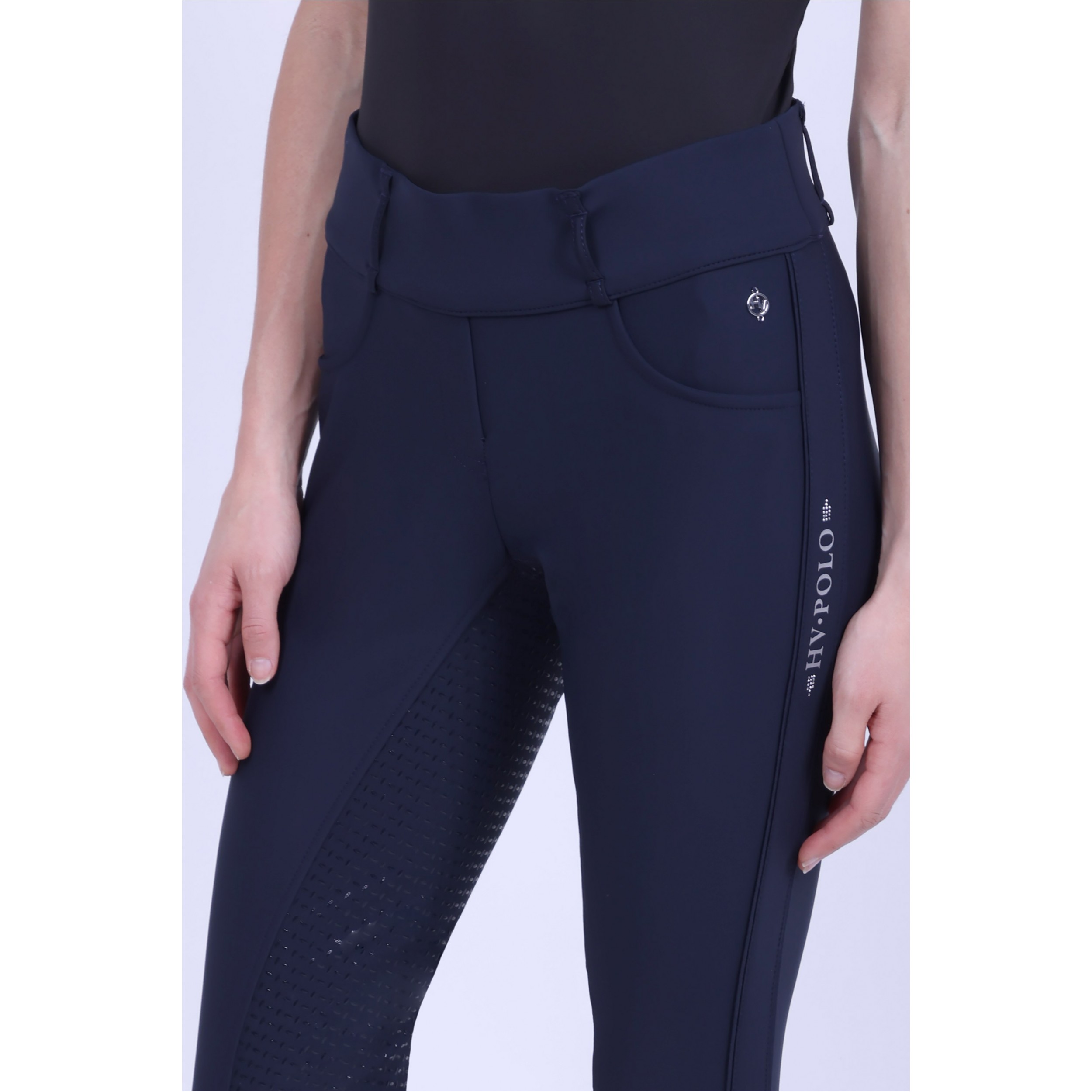 Damen Reitleggings Silikon Vollbesatz HVPIsabell navy