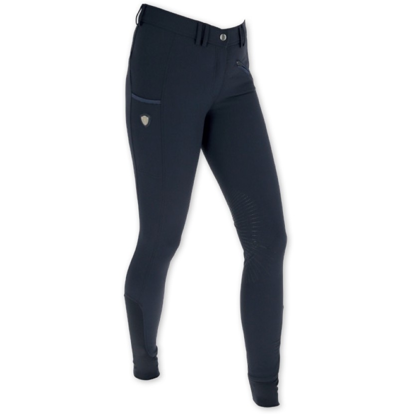 Damen Reithose Silikon Kniebesatz BALI navy