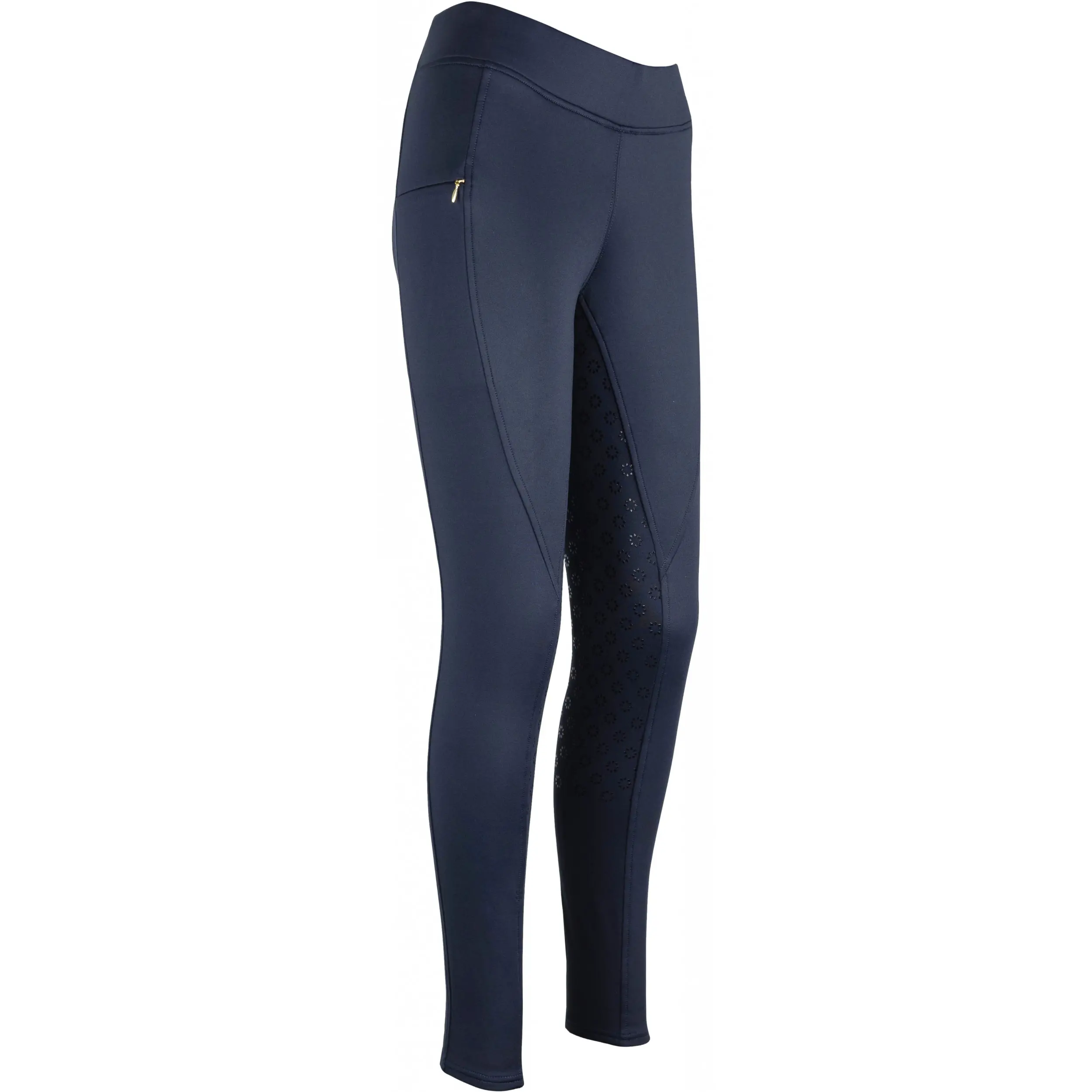 Winter Kinder Reitleggings Silikon Vollbesatz THEA dark navy