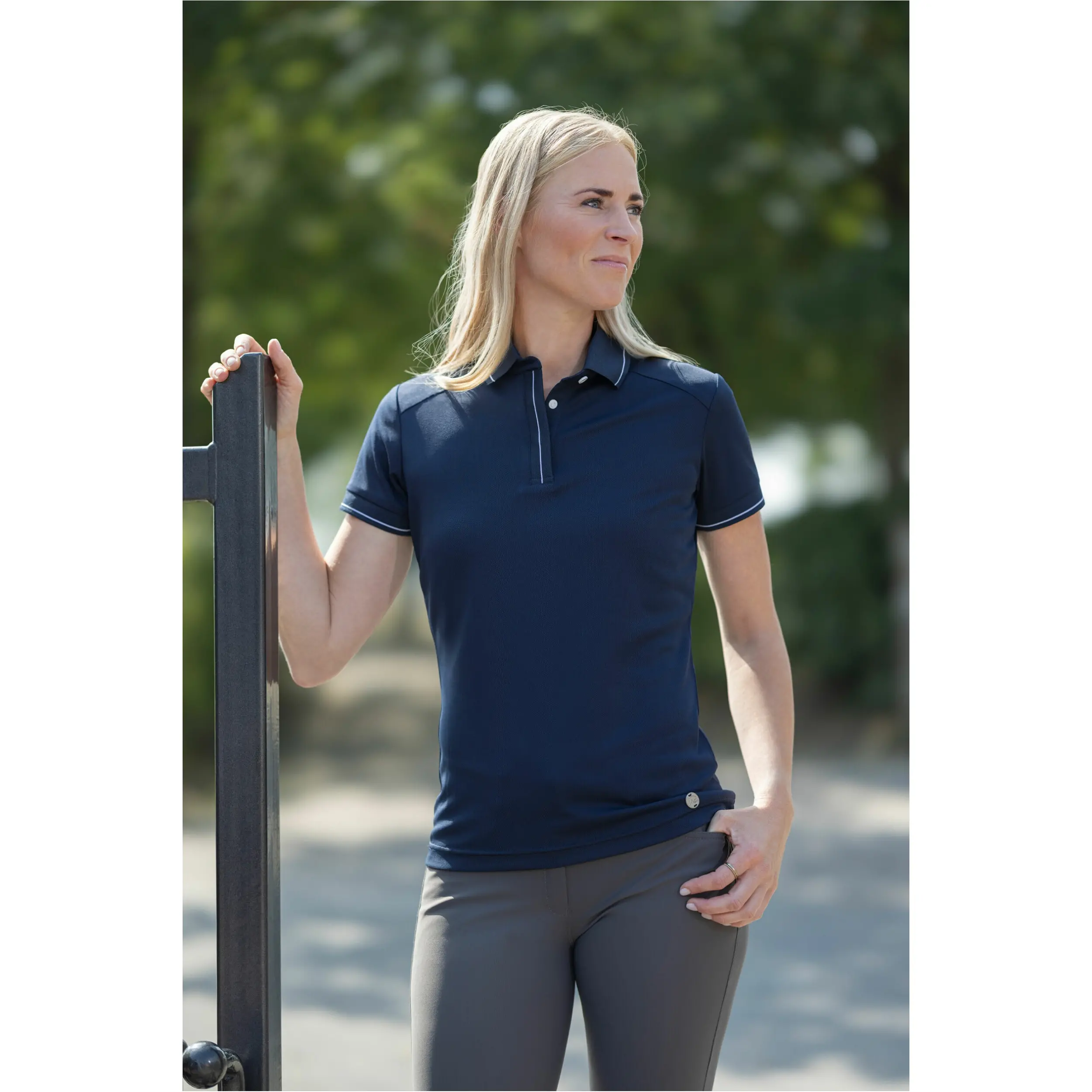 Damen Poloshirt CATHERINE dunkelblau