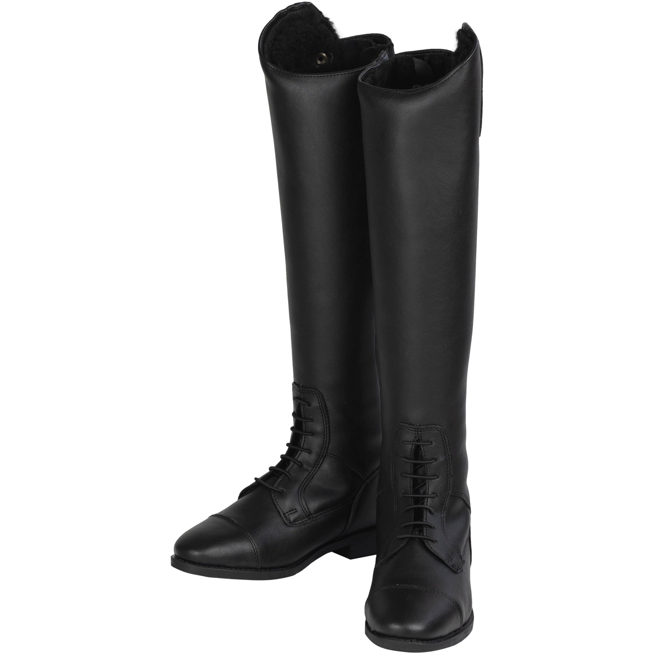 Winter Damen Reitstiefel CALGARY Kunstleder schwarz