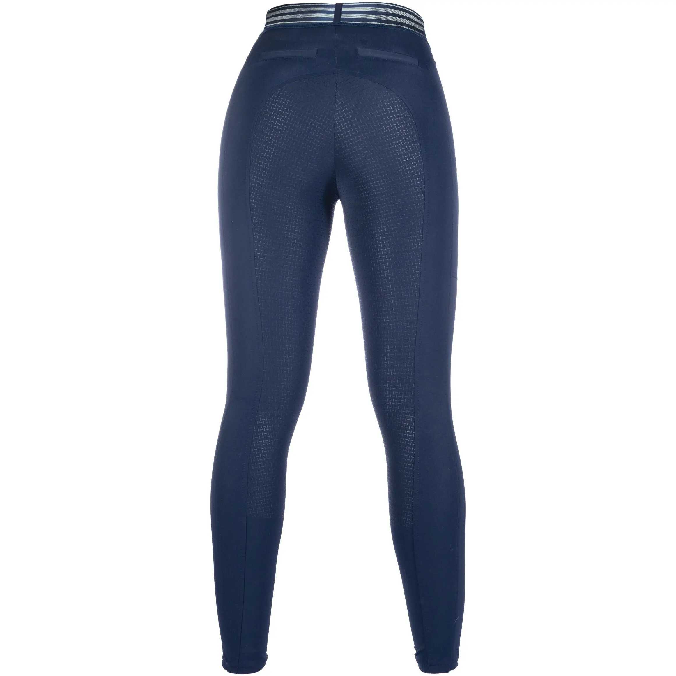 Damen Reitleggings Silikon Vollbesatz PULL ON dunkelblau