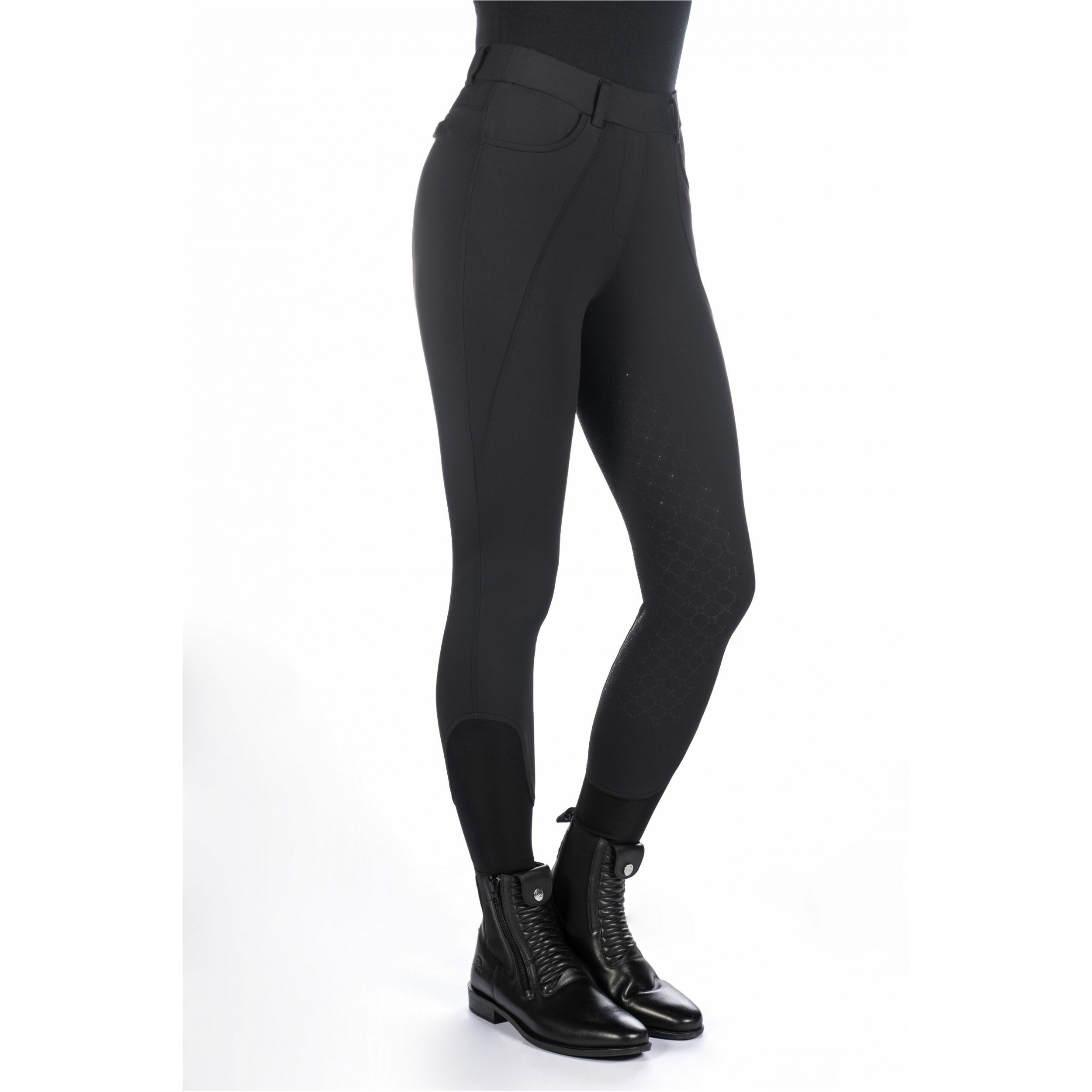 Damen Reitleggings Silikon Vollbesatz ROSEWOOD schwarz