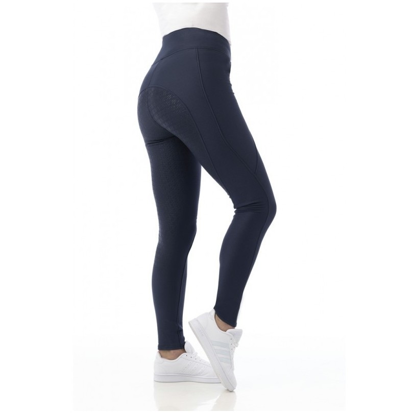 Winter Damen Reitleggings Silikon Vollbesatz DOLOMYT marineblau