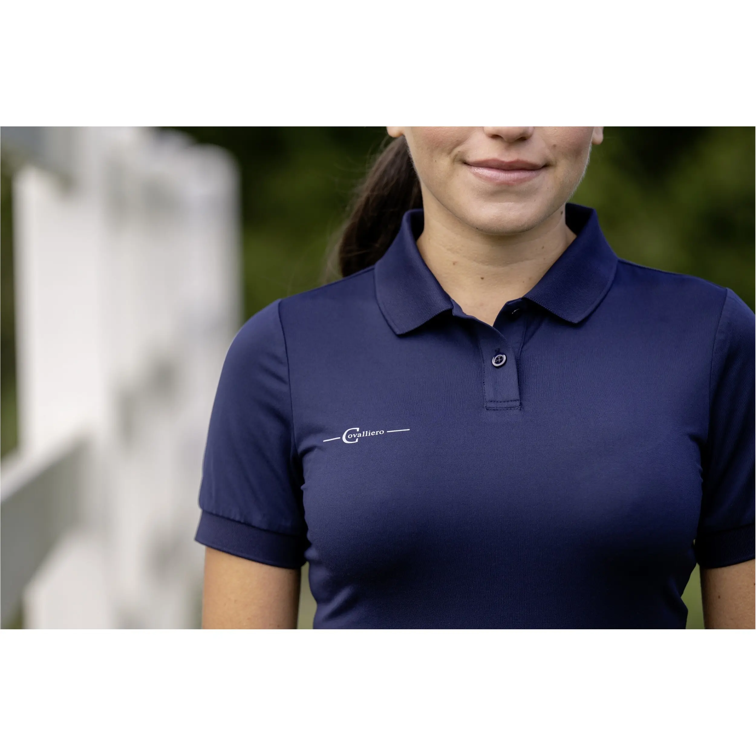 Damen Poloshirt navy