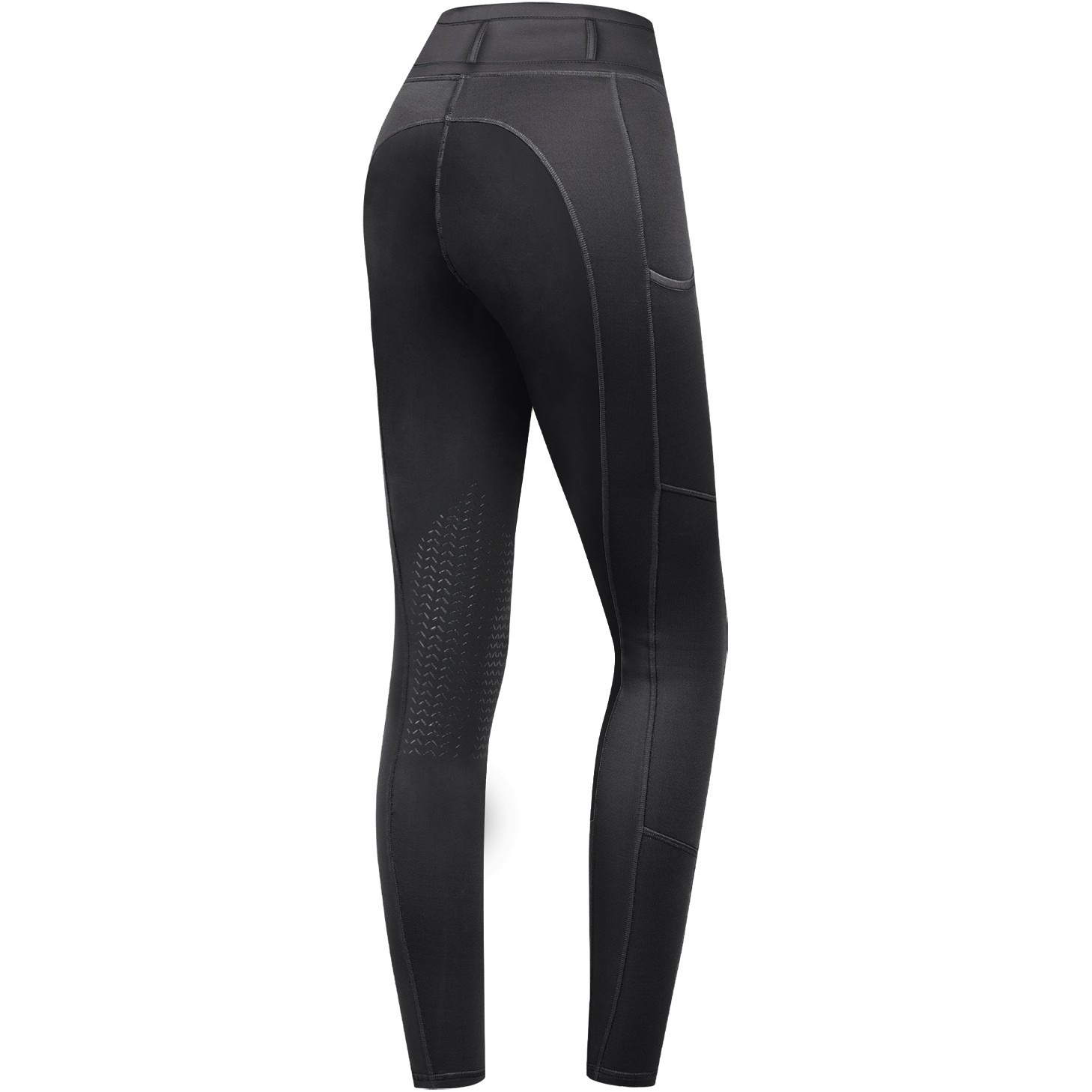 Damen Reitleggings Silikon Kniebesatz ELLA schwarz