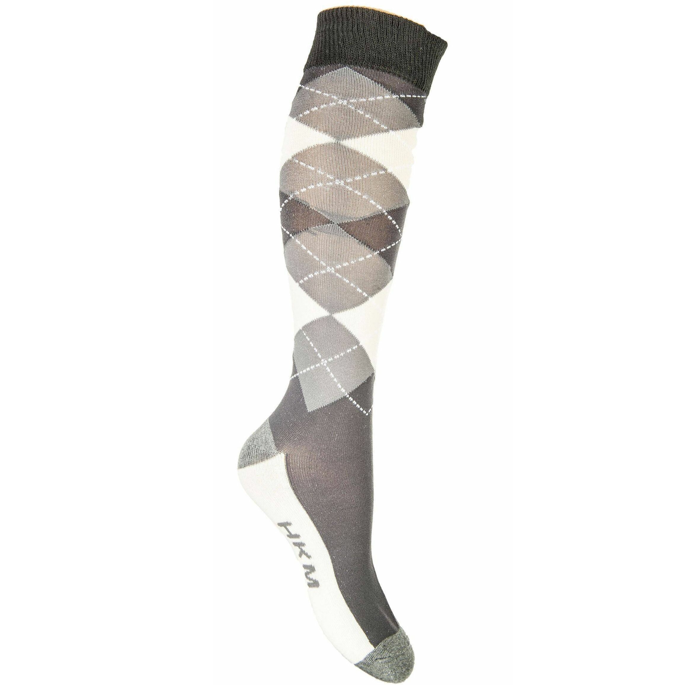 Reitsocken CHECK CLASSICO grau/vanille