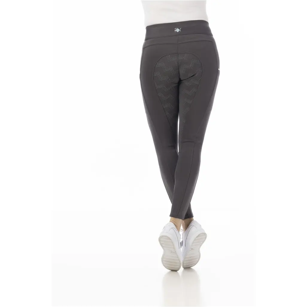 Kinder Reitleggings Silikon Vollbesatz AGADIR grau