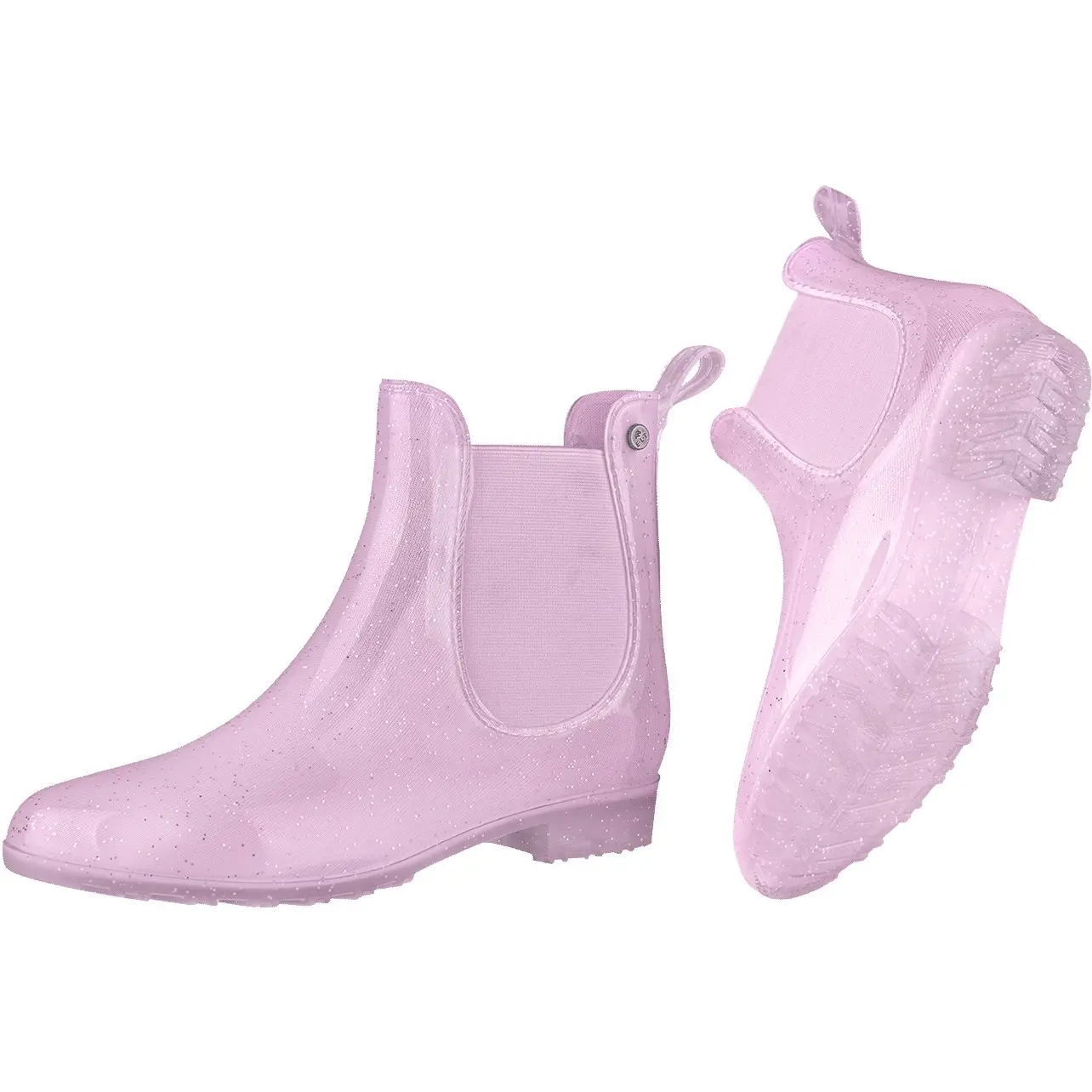 Jodhpur Gummistiefeletten GLITTER rosa