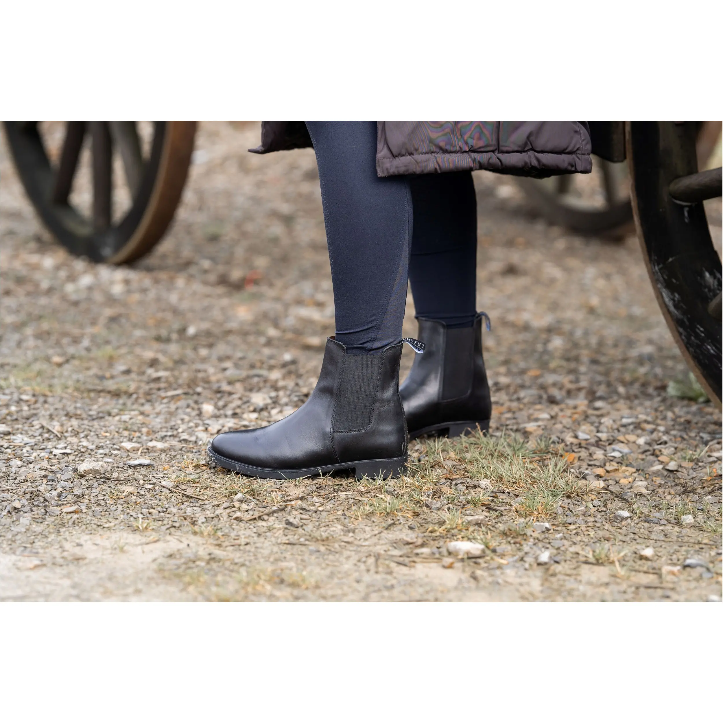 Jodhpur Reitstiefeletten BASIC PLUS Echtleder schwarz