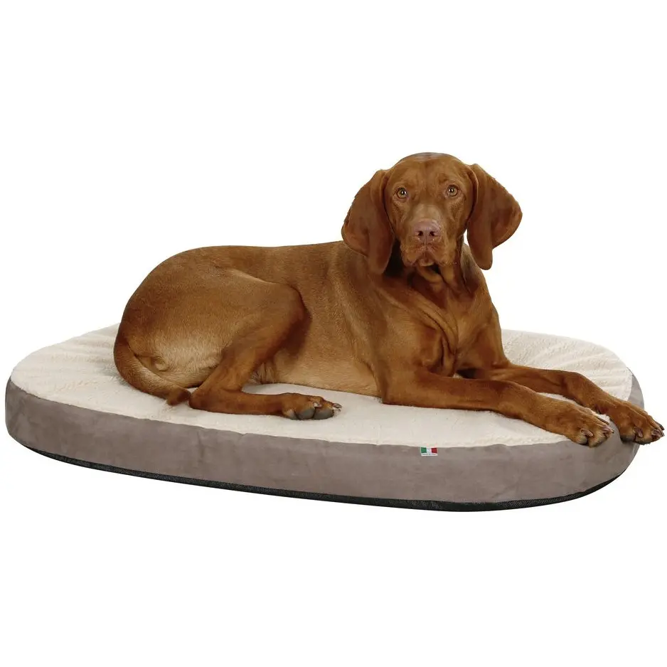 Matratze Memory-Foam oval grau/beige