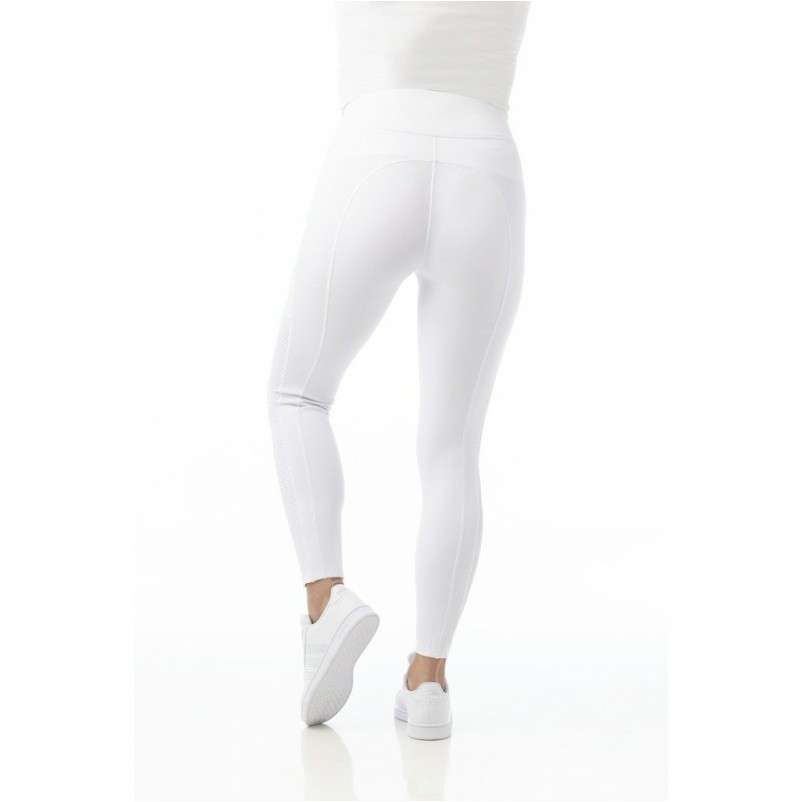 Sommer Reitleggings Silikon Kniebesatz Mesh Pull-on AKELA weiß