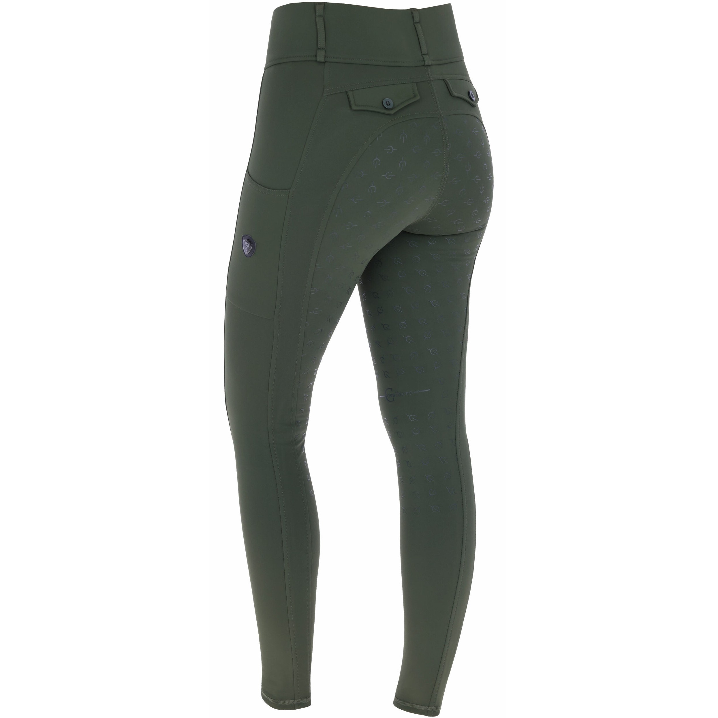 Damen Reitleggings Silikon Vollbesatz H/W24 opal green