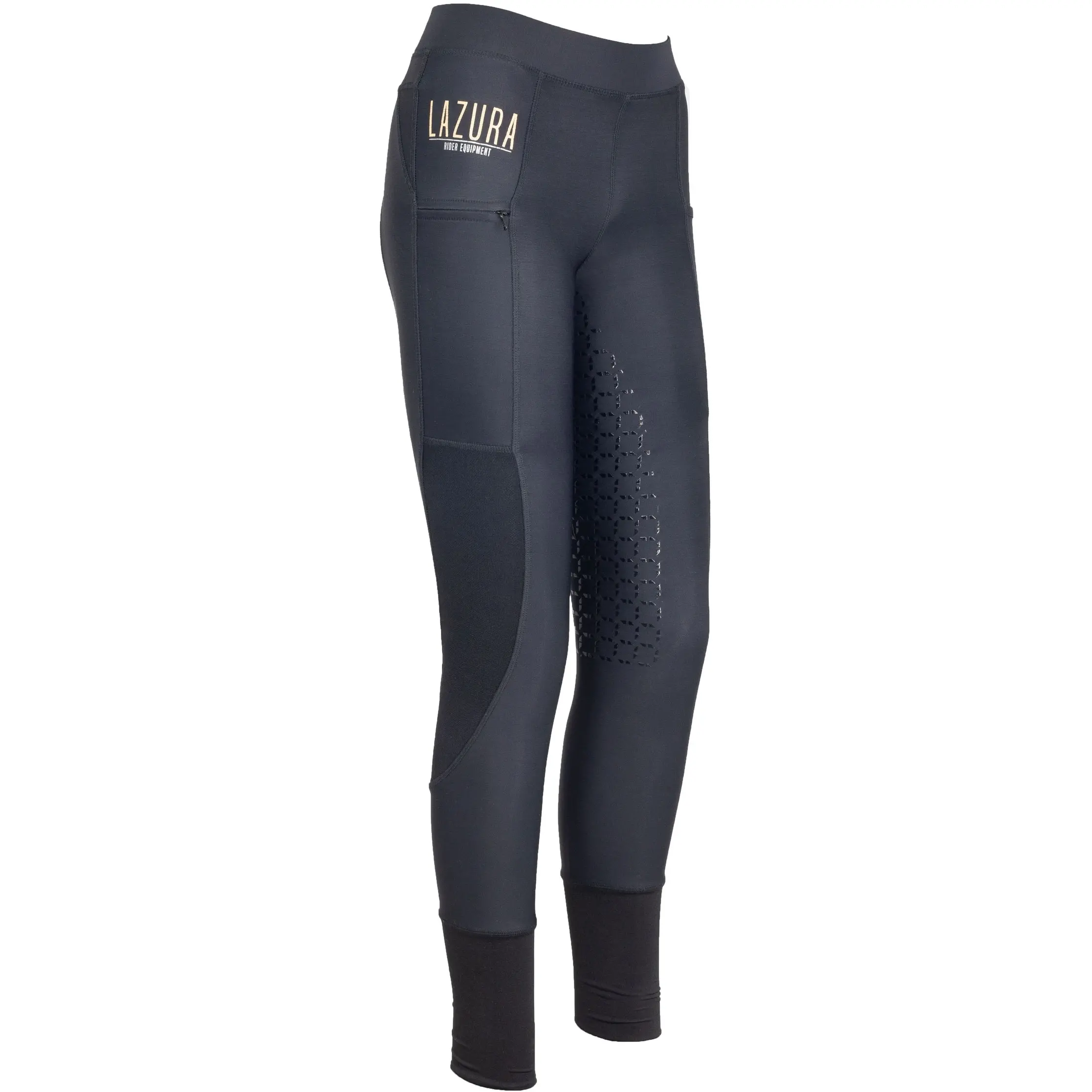 Damen Reitleggings Silikon Vollbesatz MESH schwarz