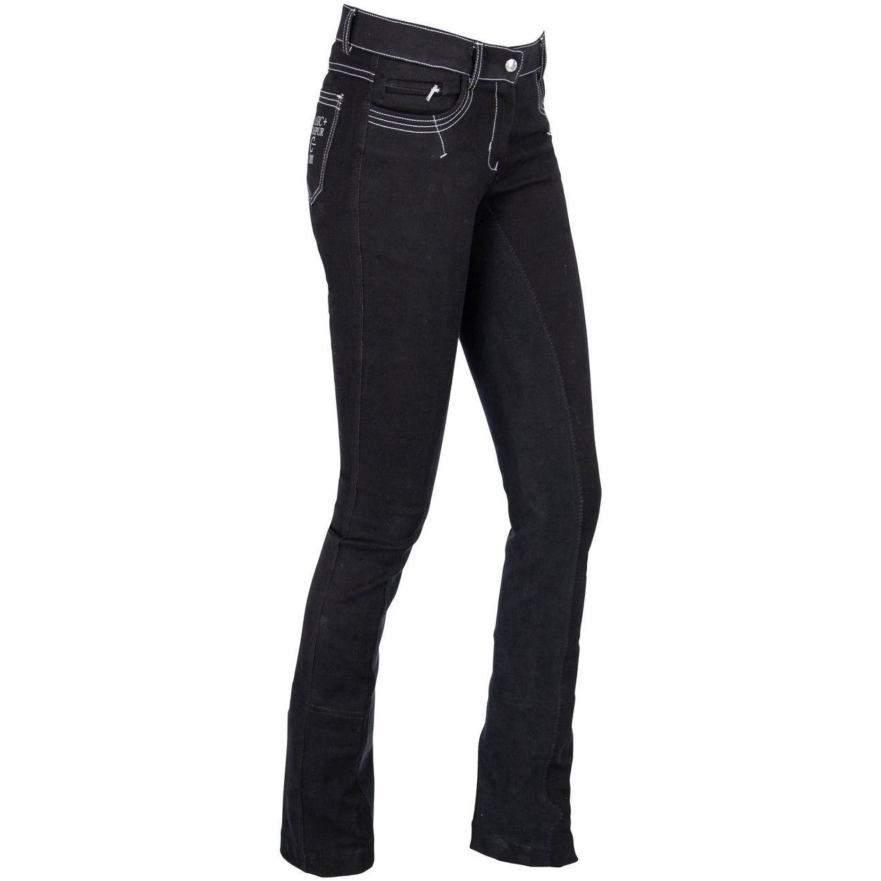 Damen Jodhpur Reithose Vollbesatz BASIC PLUS schwarz