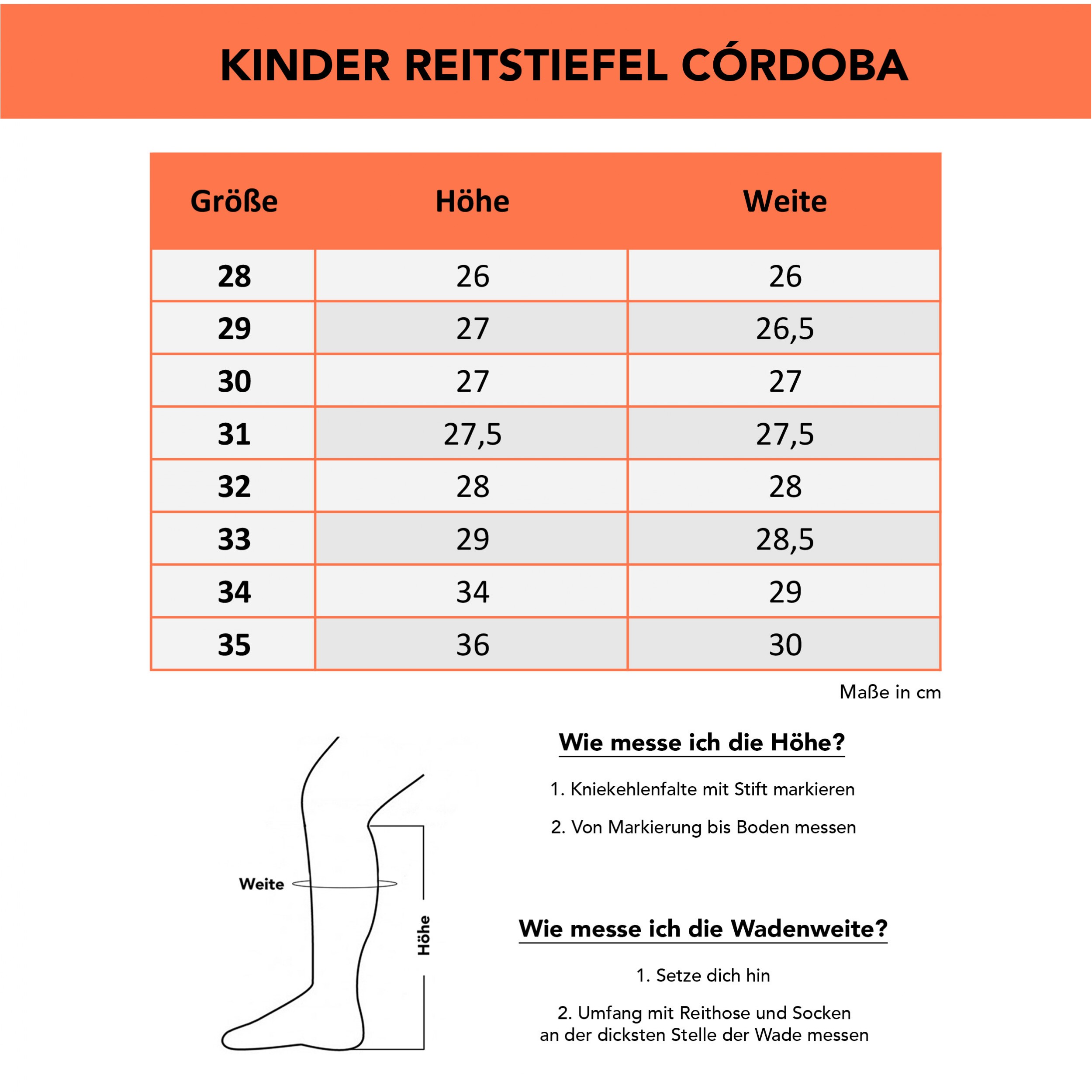 Kinder Reitstiefel CÓRDOBA Leder schwarz