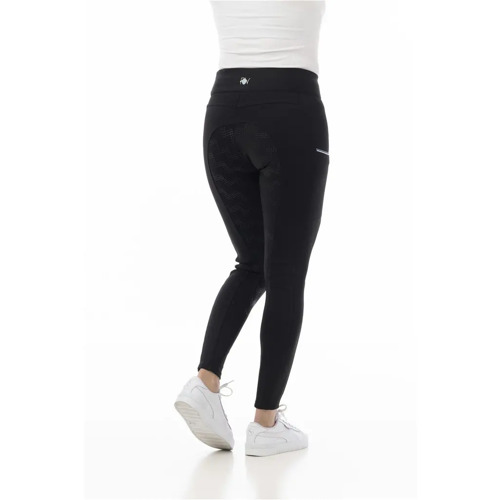 Kinder Reitleggings Silikon Vollbesatz AGADIR schwarz