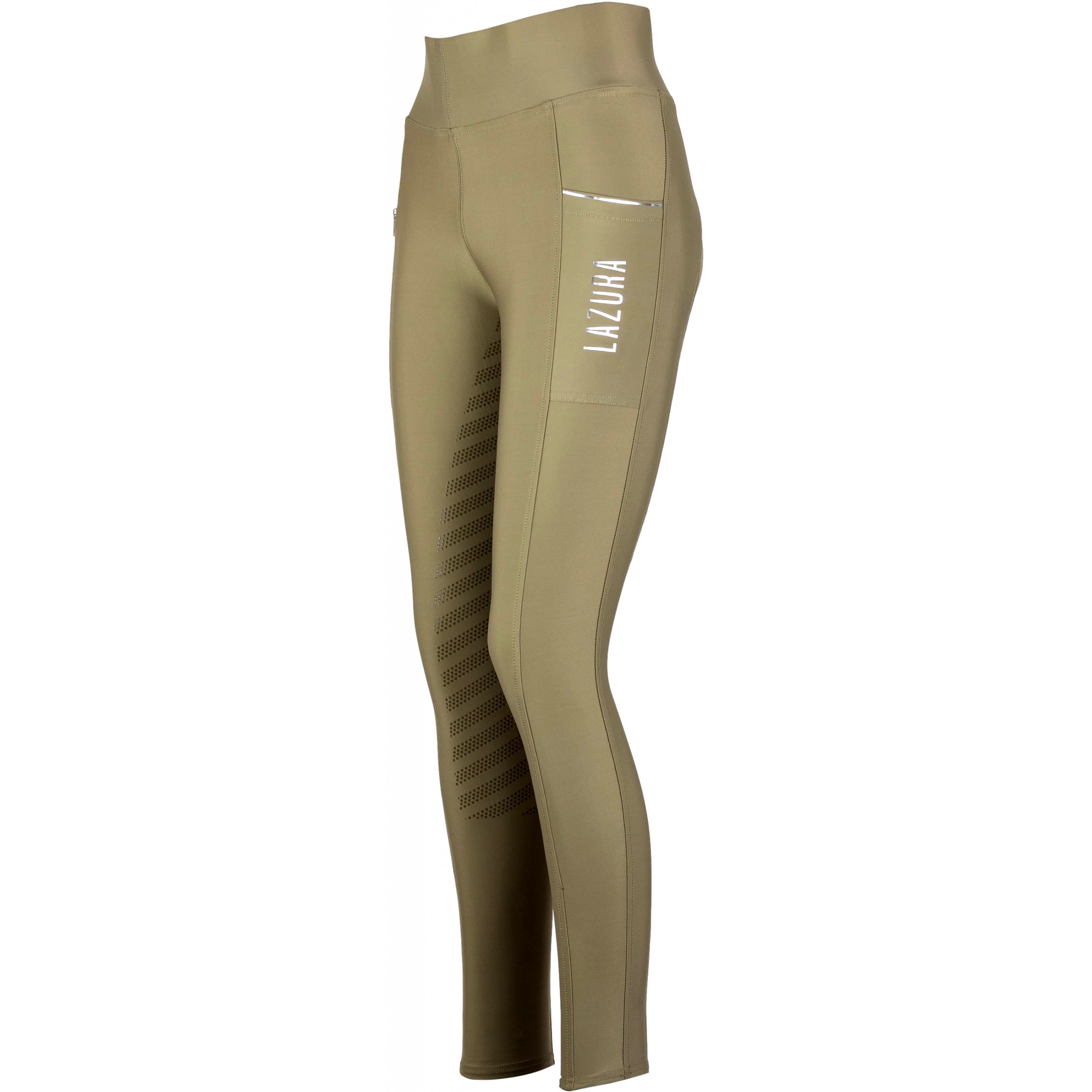 Damen Reitleggings Silikon Vollbesatz FENJA avocado