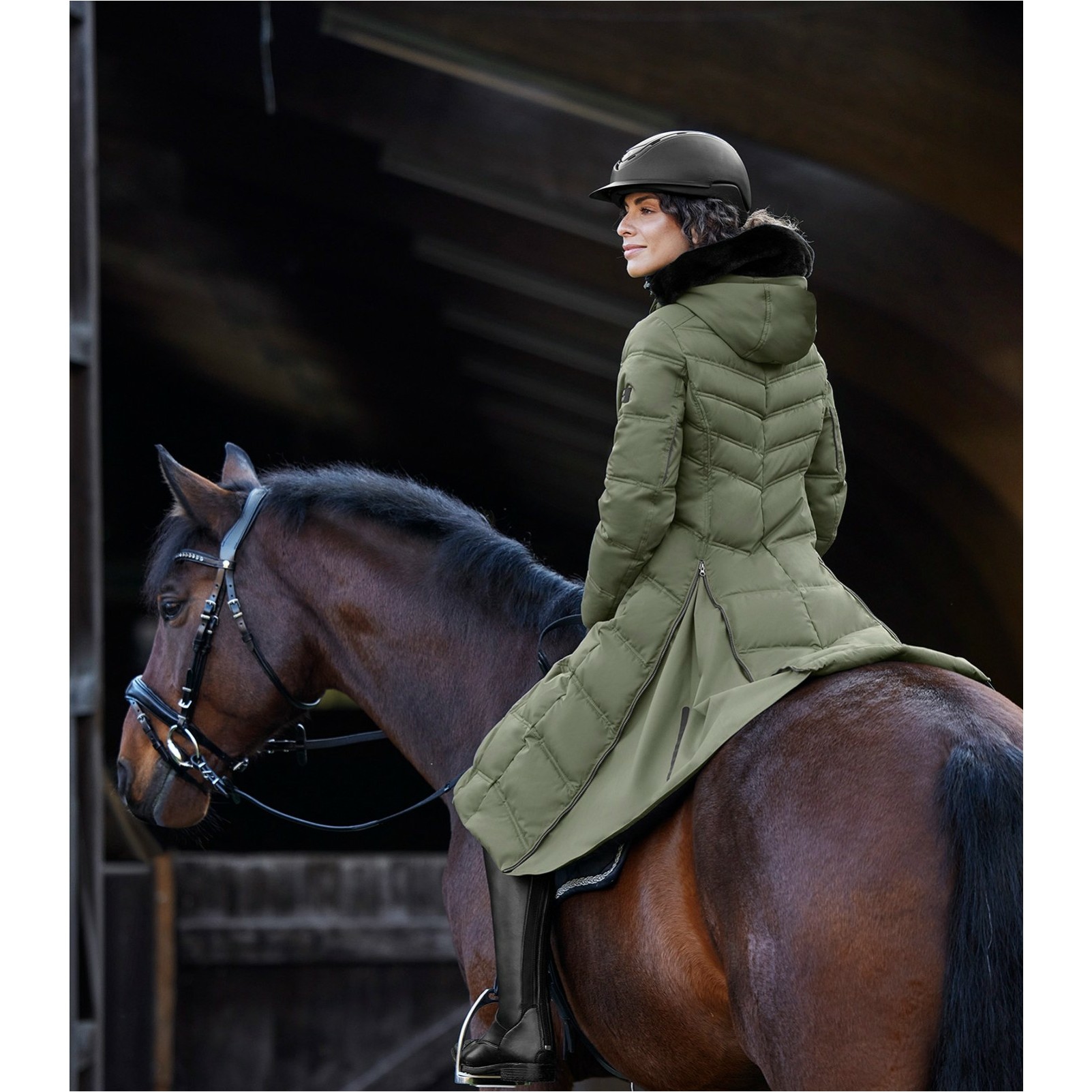 Damen Reitmantel SAPHIRA olive