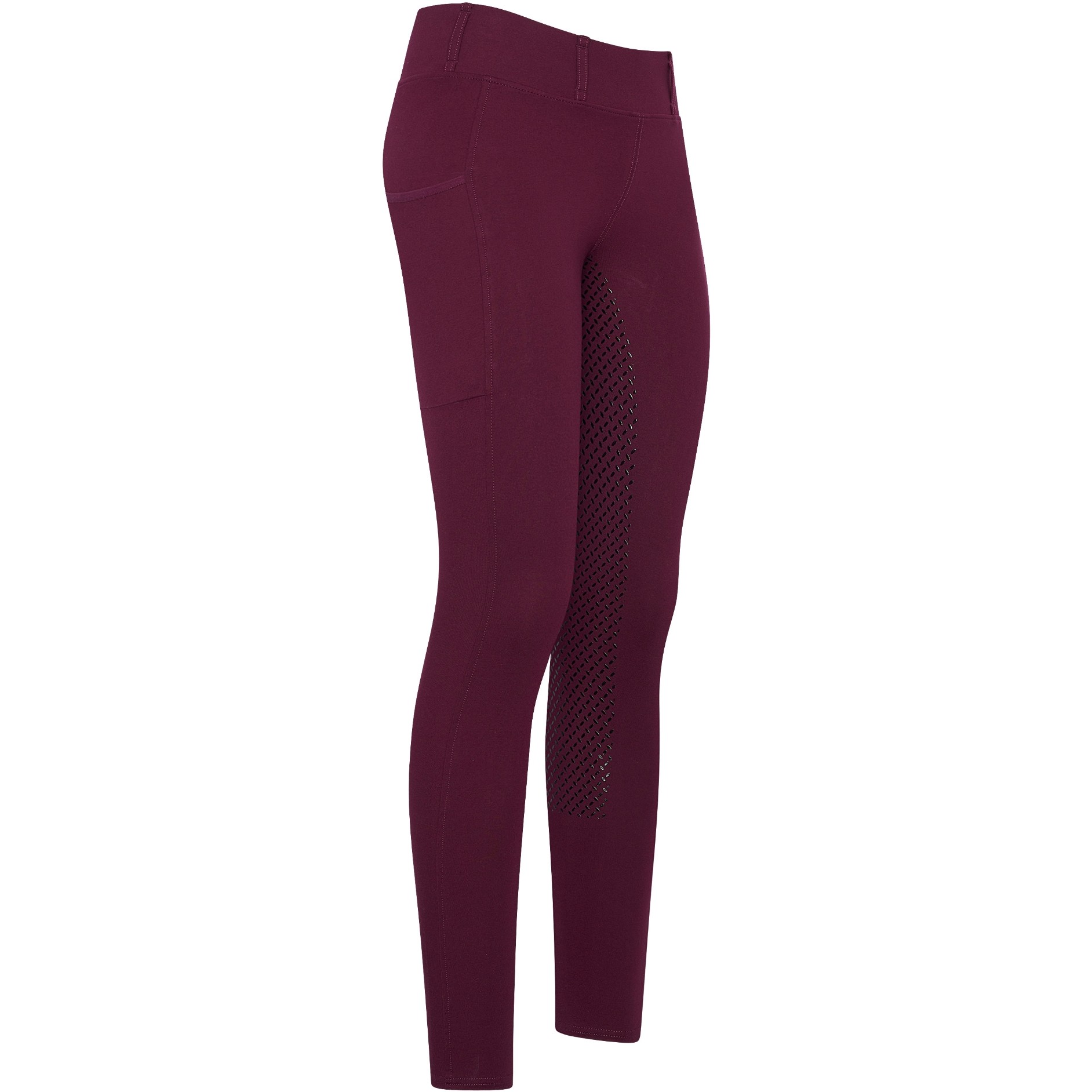 Damen Reitleggings Silikon Vollbesatz HVPLuci dark berry