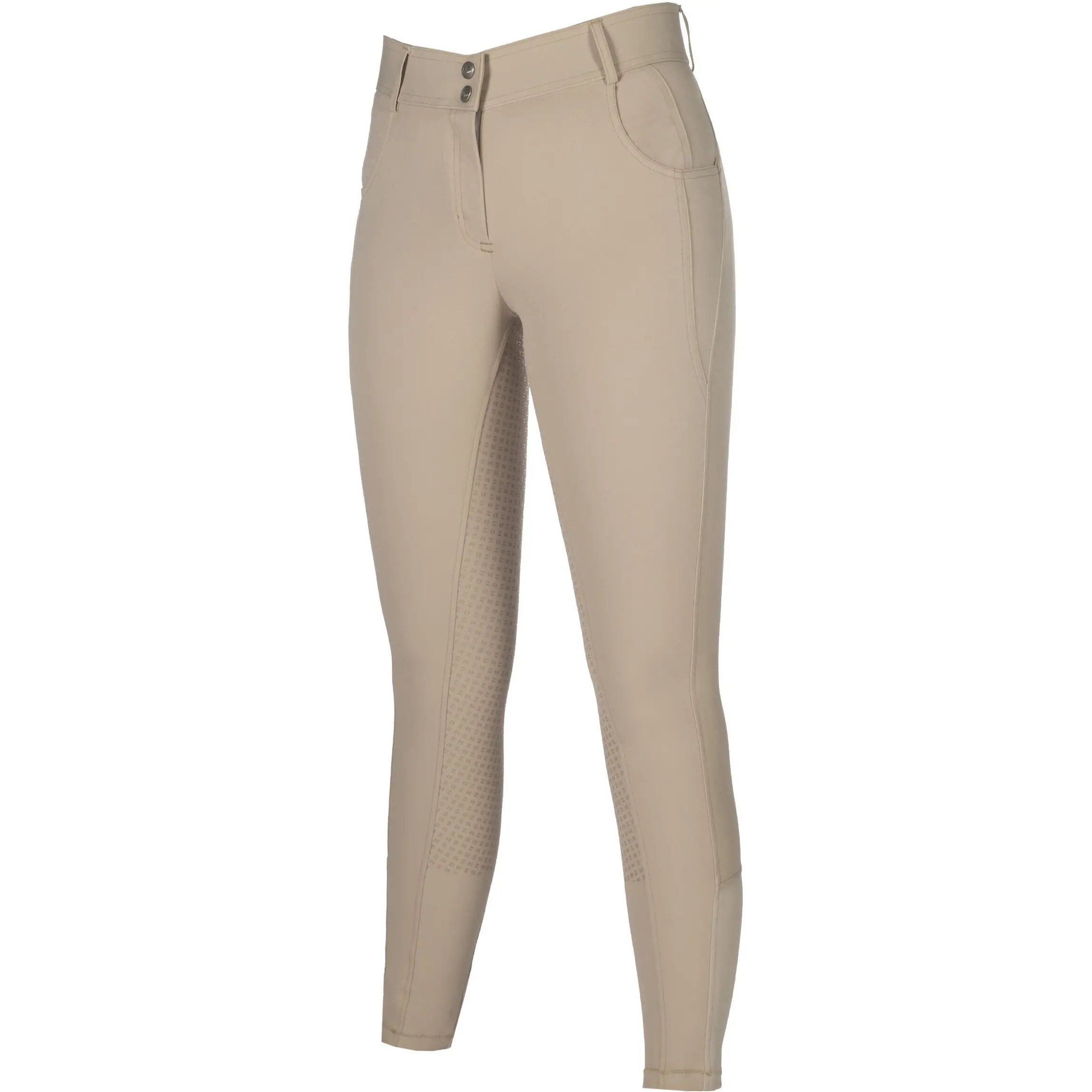 Damen Reithose Silikon Vollbesatz ARI MID RISE beige