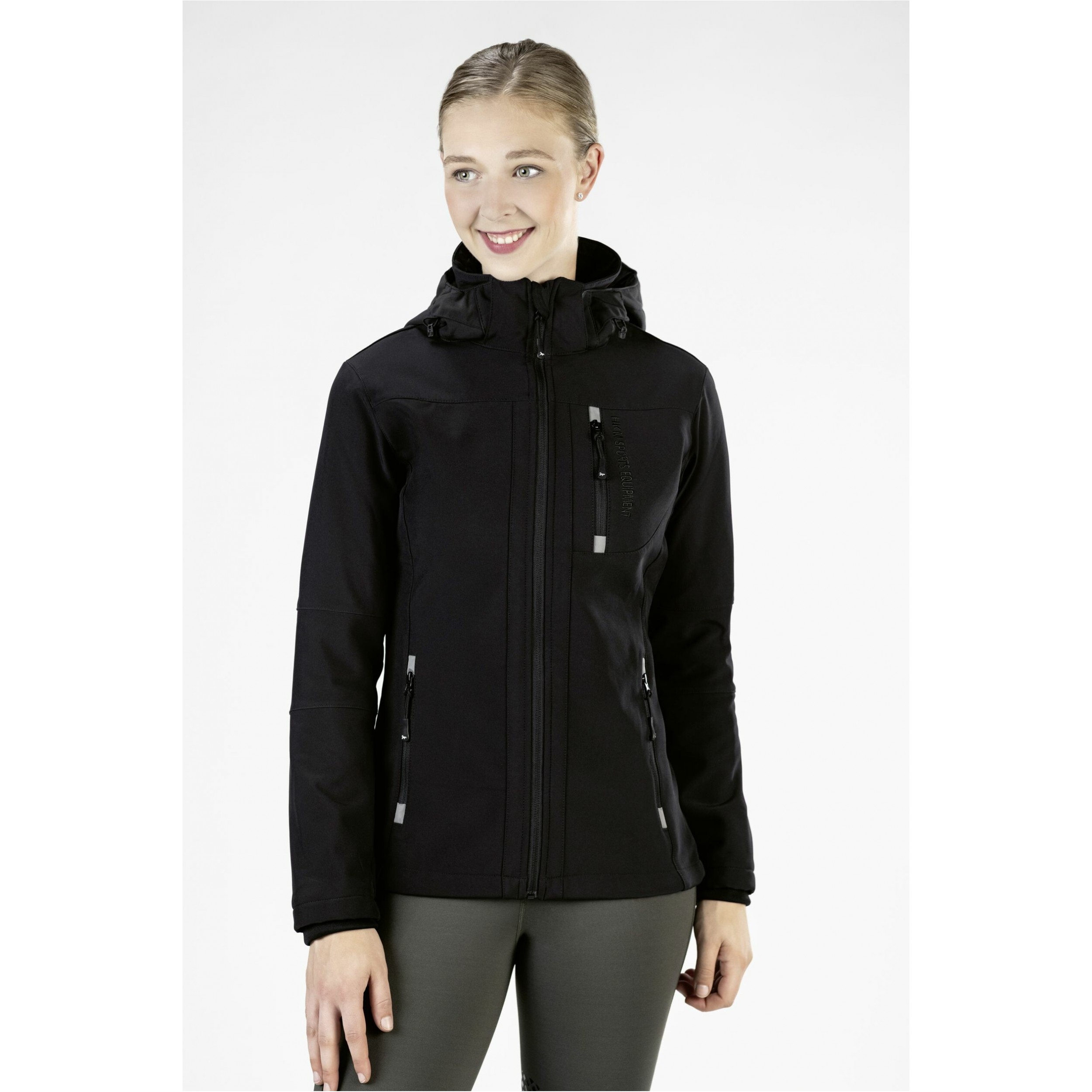 Kinder Reitjacke SPORT Softshell schwarz