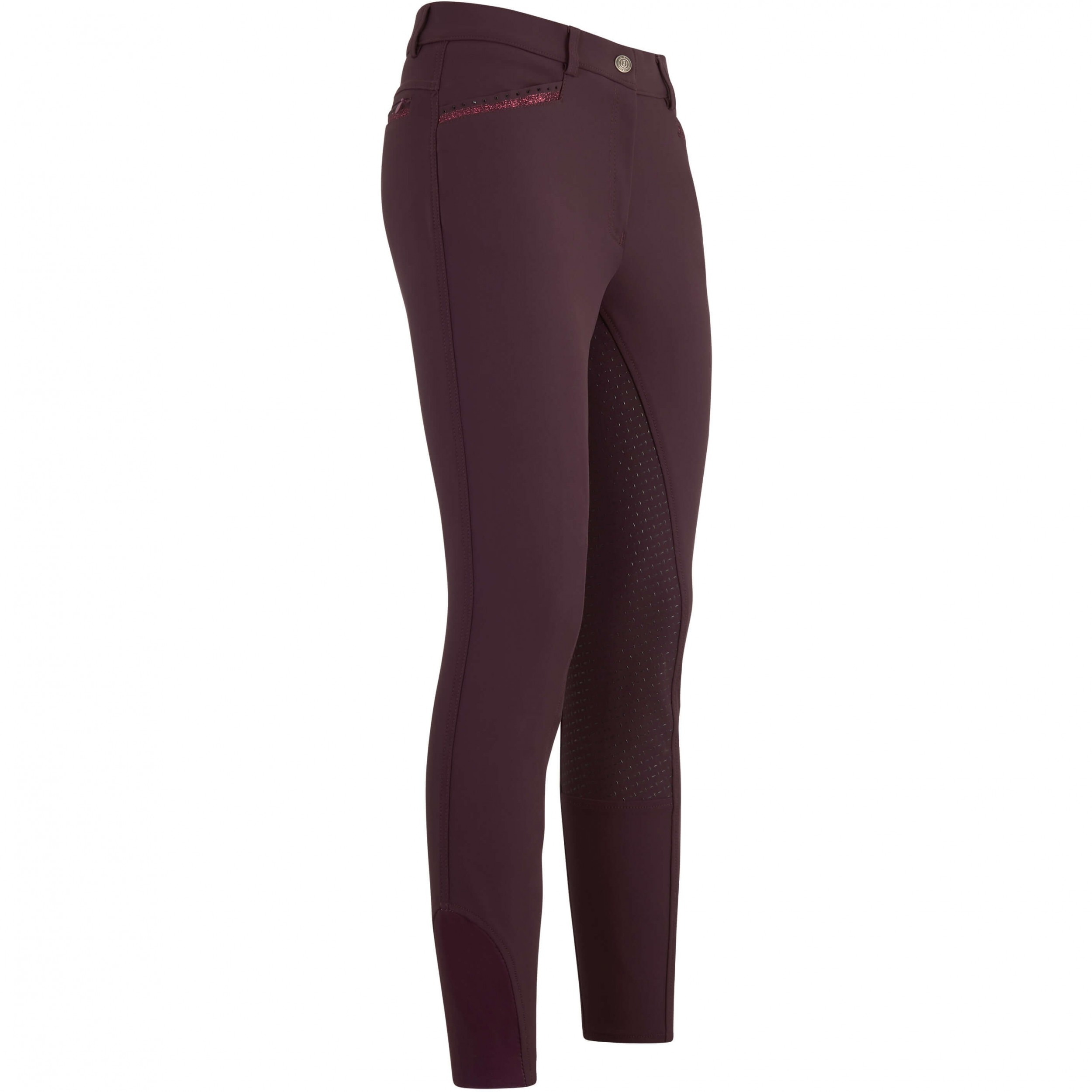 Damen Reithose Silikon Vollbesatz IRHEl Capone bordeaux