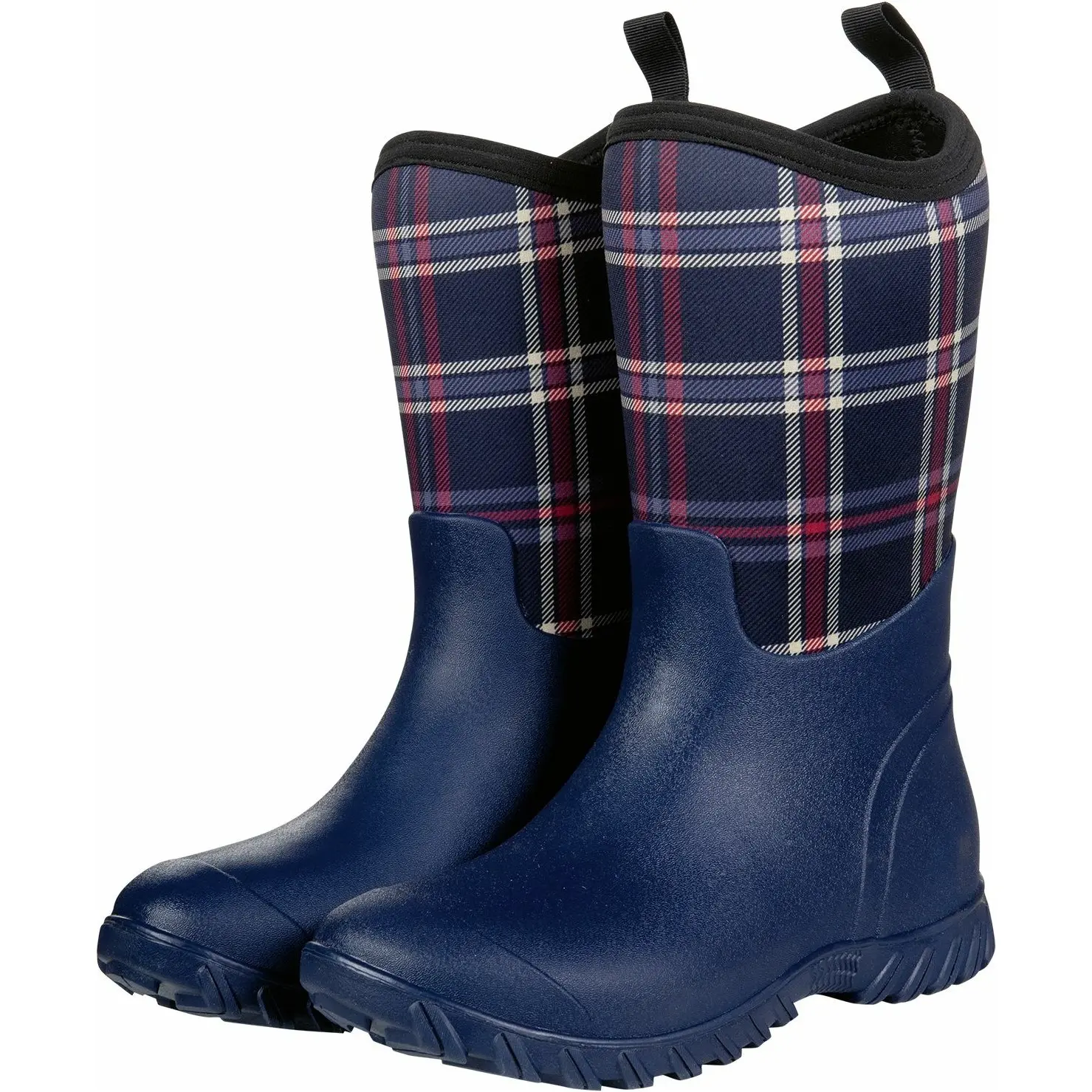 Softoprenstiefel THERMO navy/navy Karo