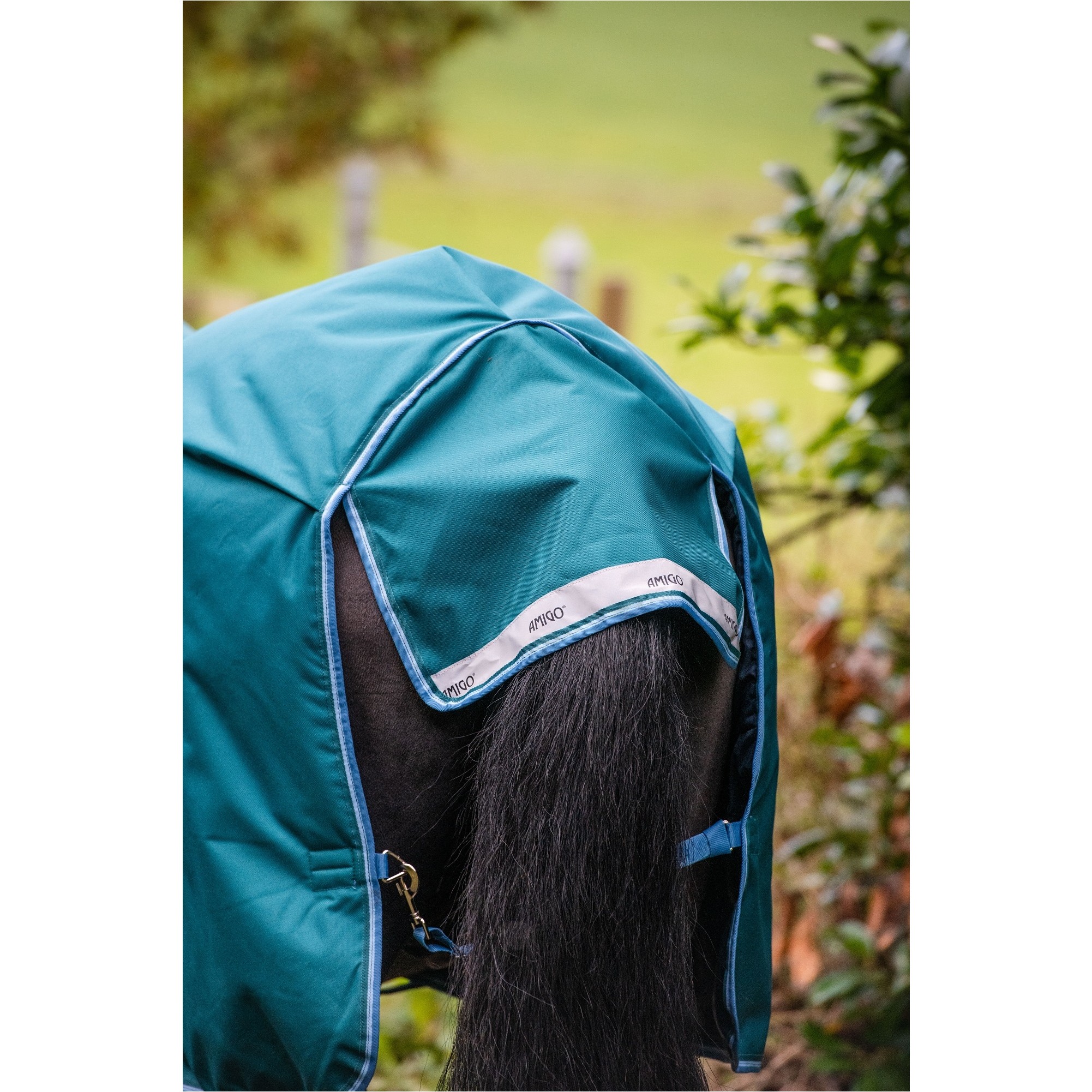 Outdoordecke 1200D AMIGO Bravo 12 Wug storm green/turquoise, aqua & blue