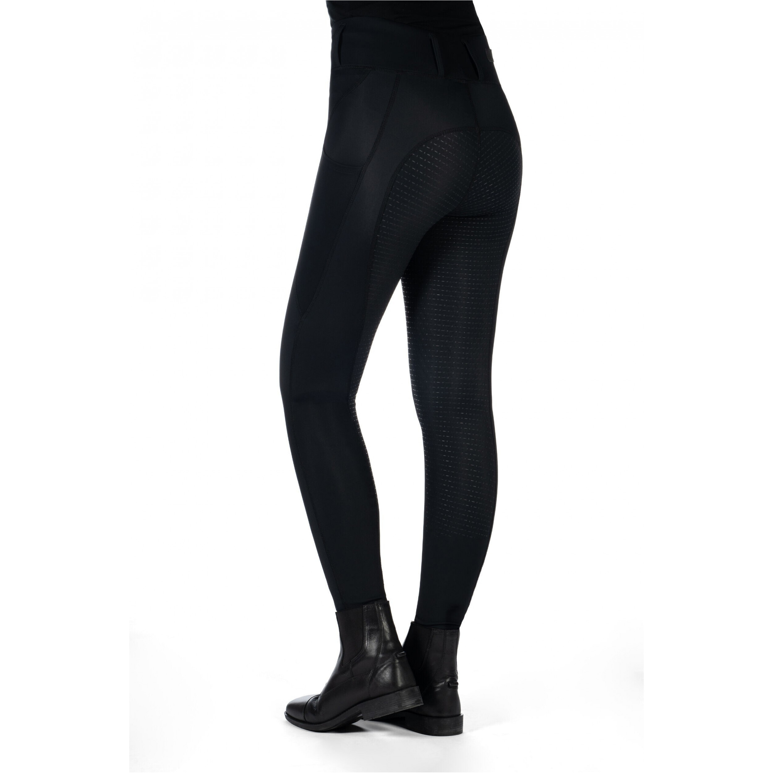 Kinder Reitleggings Silikon Vollbesatz JIL HIGH WAIST schwarz